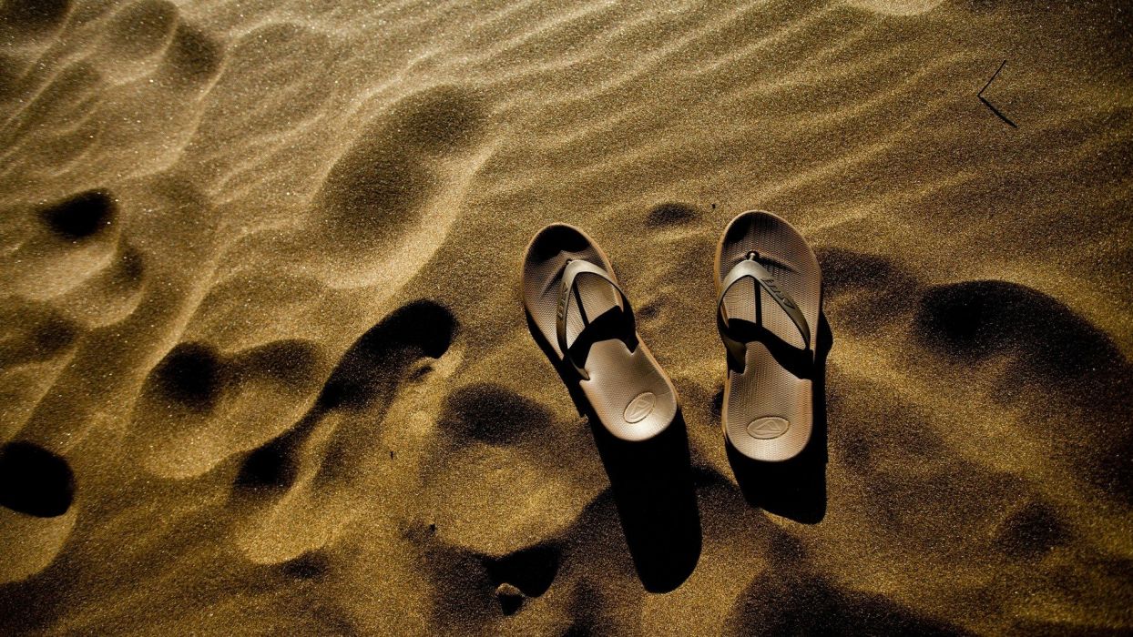 Nature sand sandals slippers wallpaperx1080