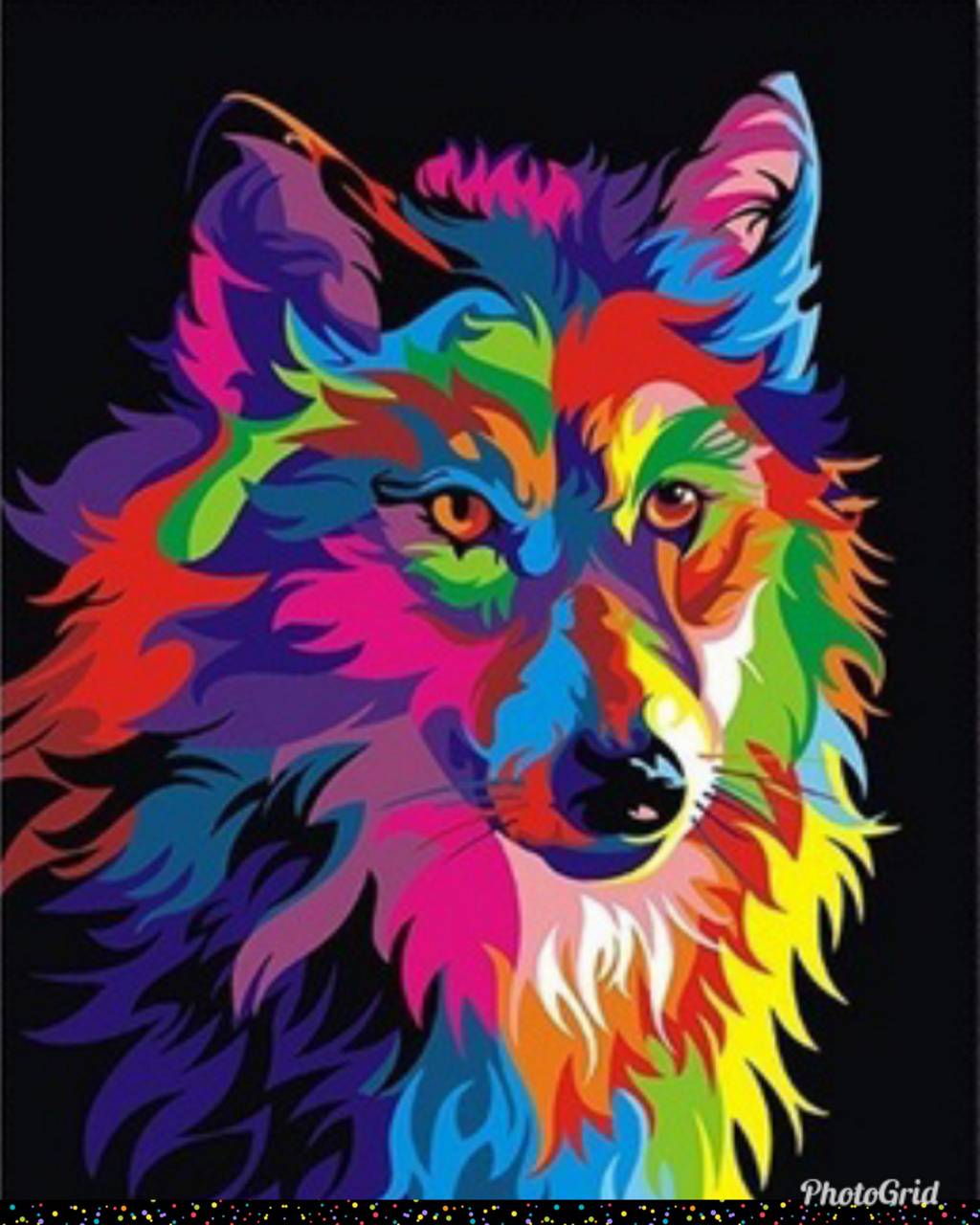 Rainbow Wolf wallpaper