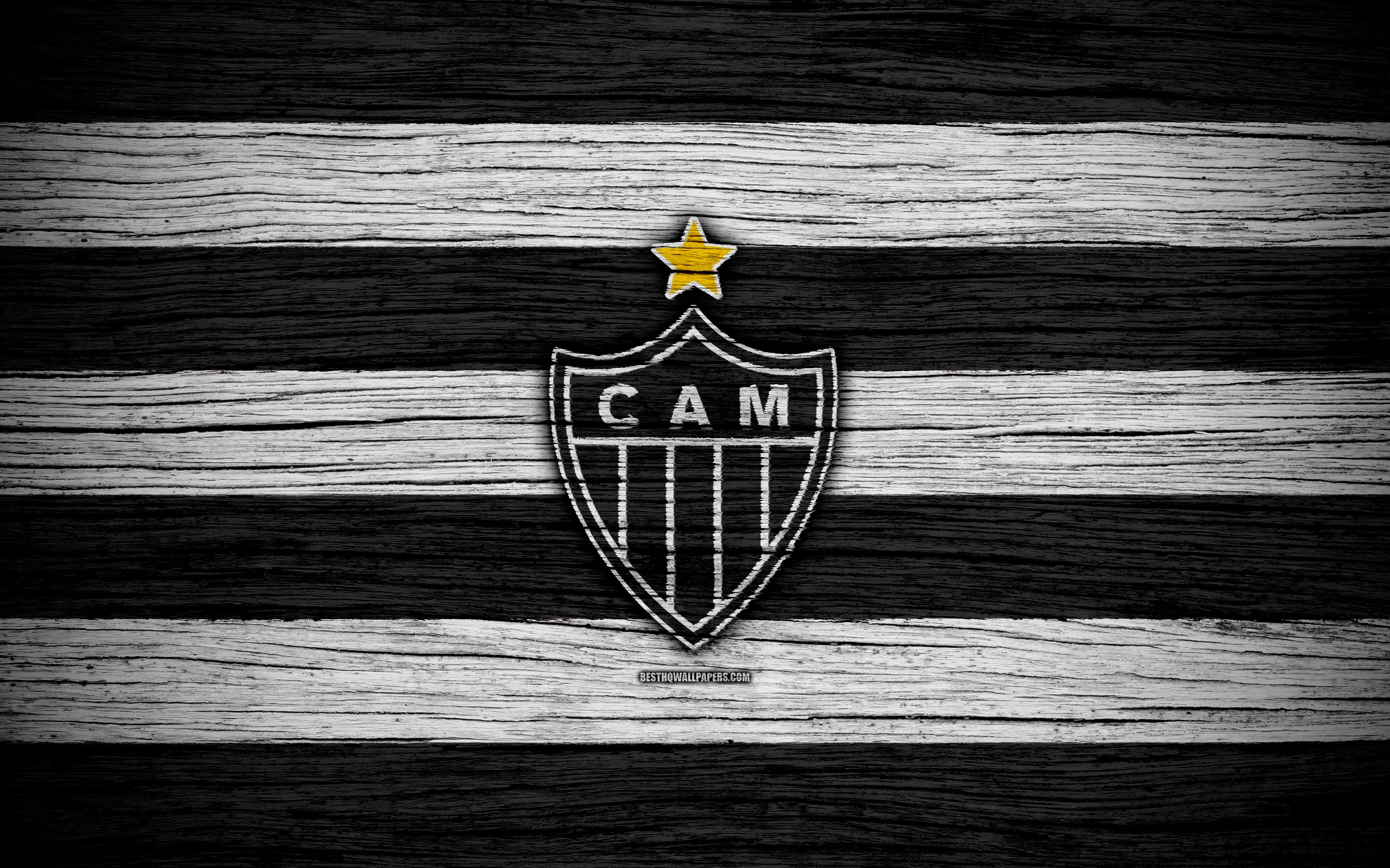 Download wallpaper Atletico Mineiro, 4k, Brazilian Seria A, logo