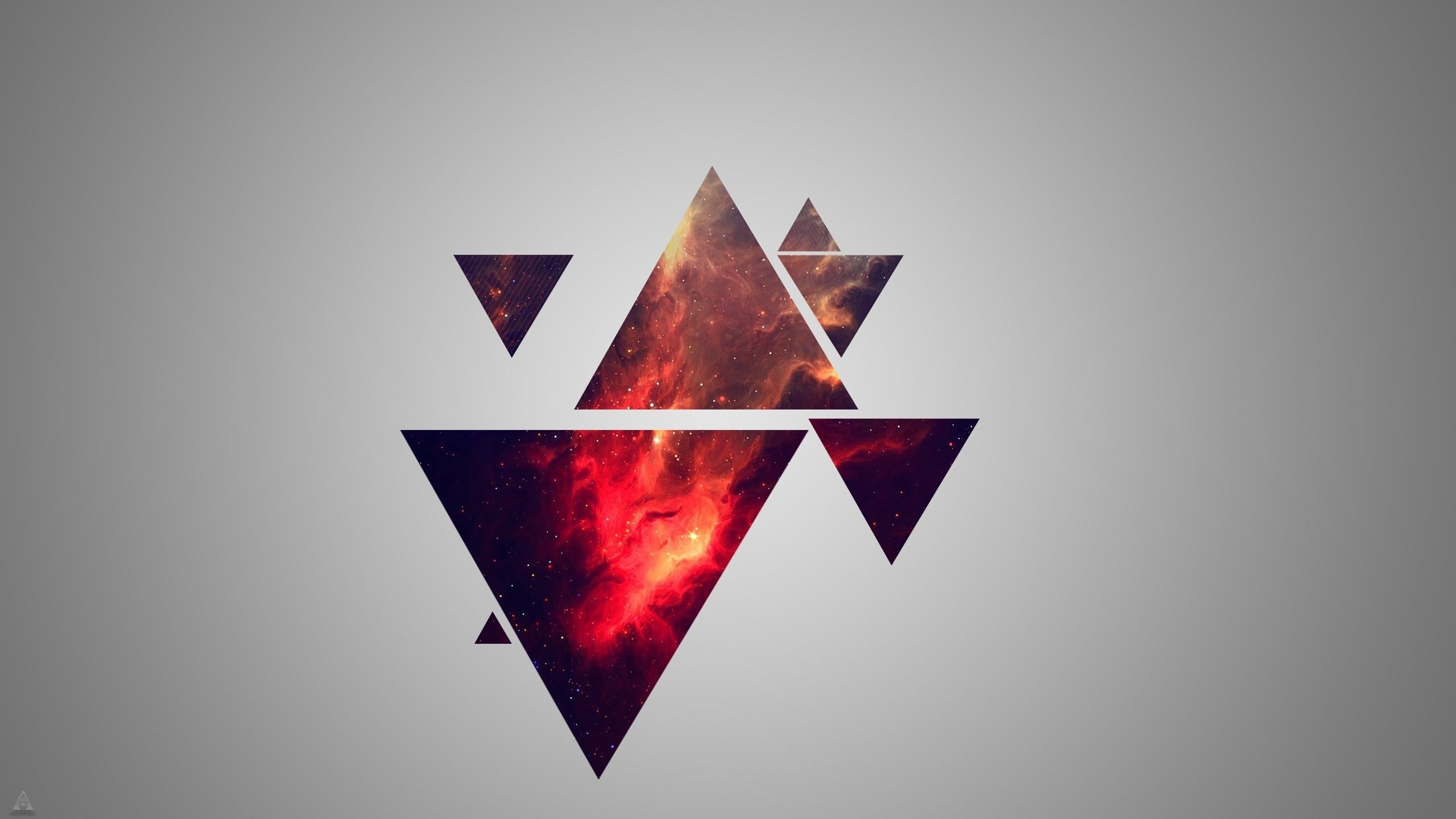minimalism, Geometry, Triangle, Nebula Wallpaper HD / Desktop