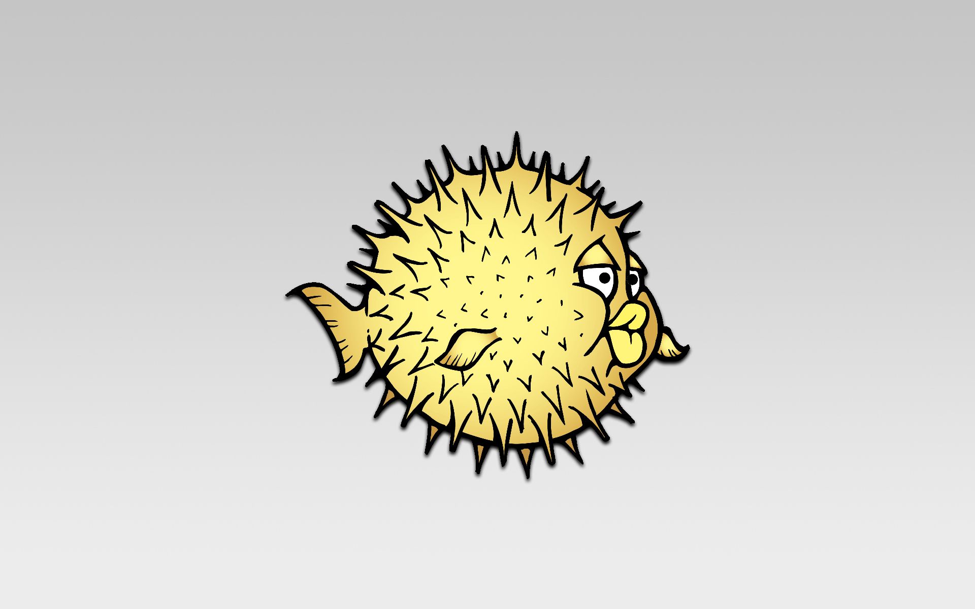 Download Wallpaper grey fish logo openbsd the blowfish pufferfish