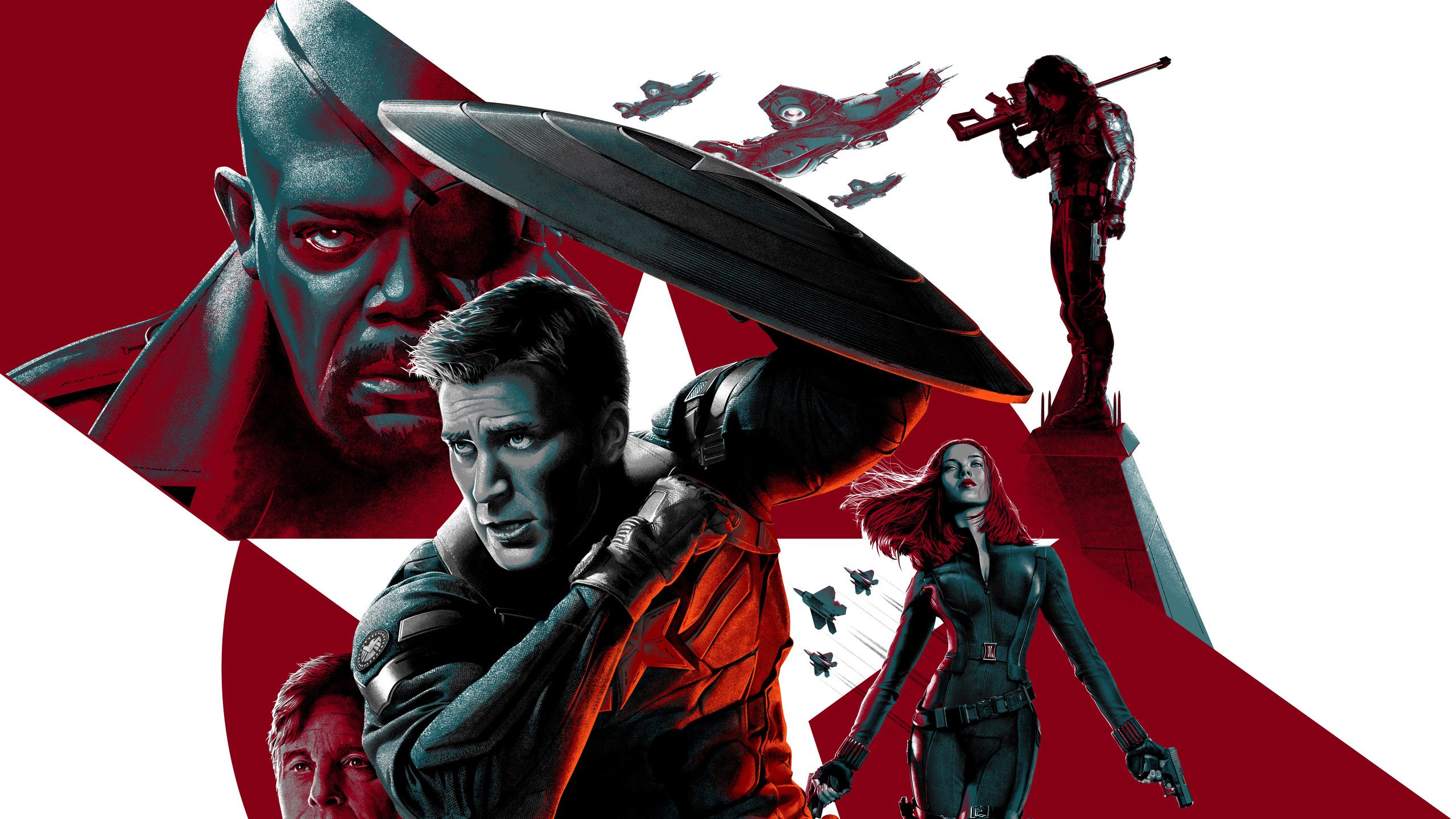 Captain America The Winter Soldier 8k 1440P Resolution