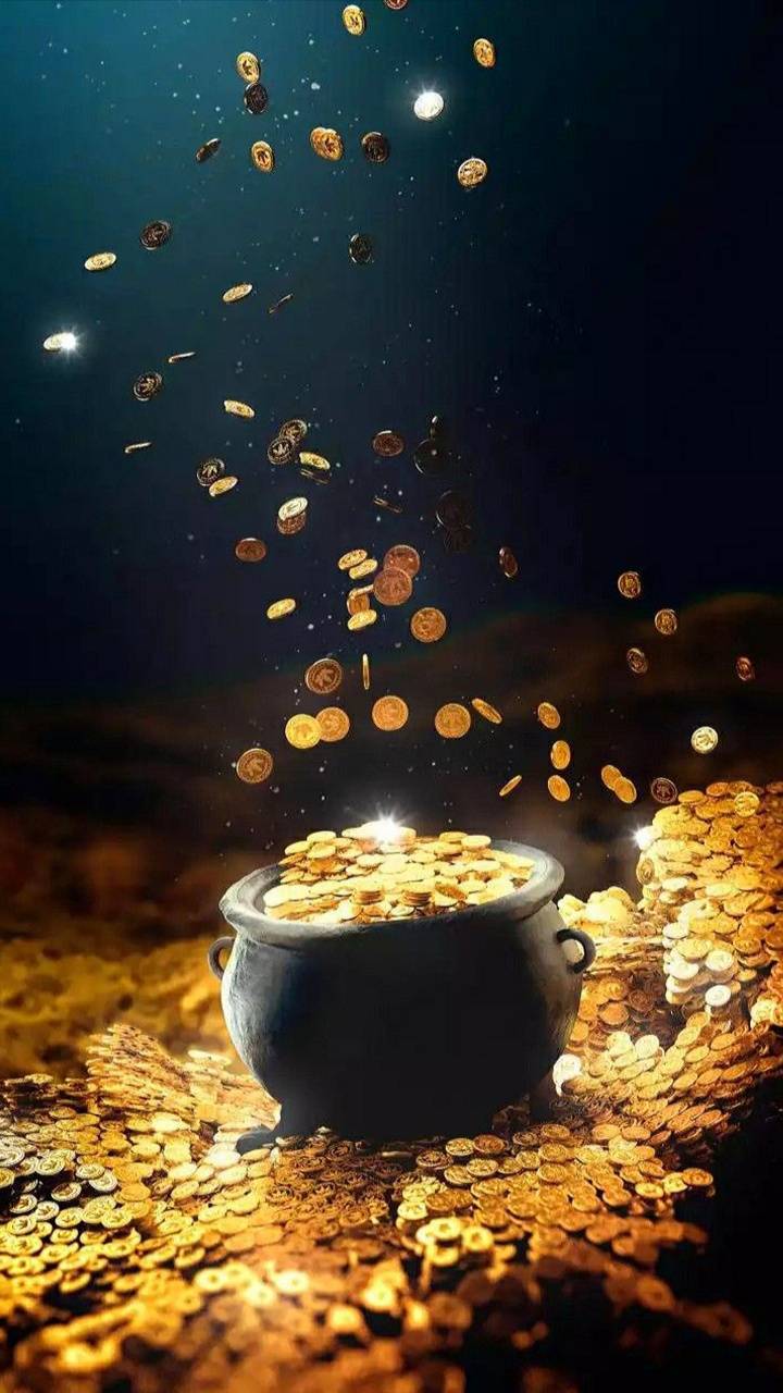 Falling coins wallpaper