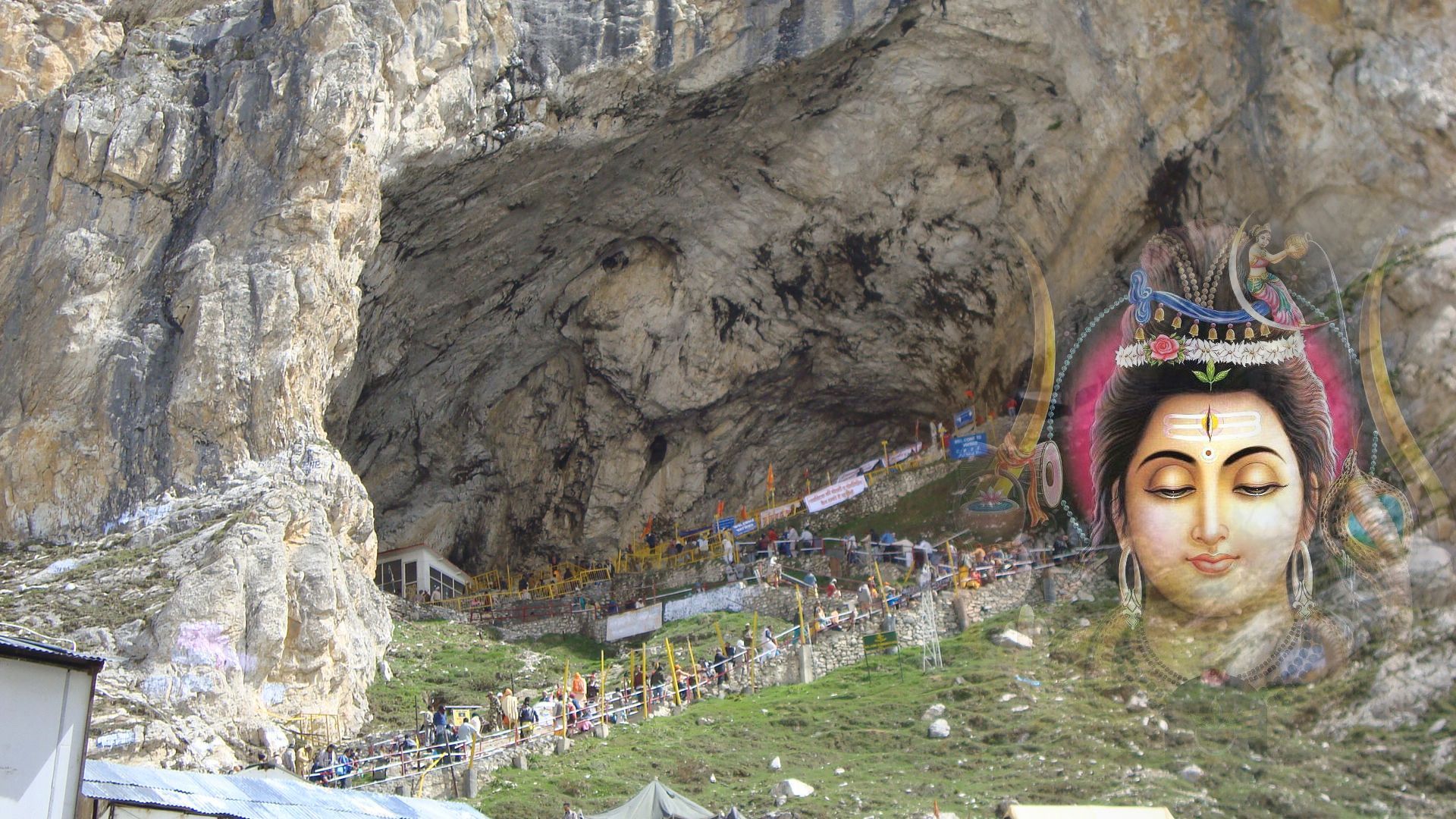 Buy Braj Art Gallery Shri Amarnath Baba Jammu Kashmir Photo Frame Size  13.5X19.5 Inches Online at Low Prices in India - Amazon.in