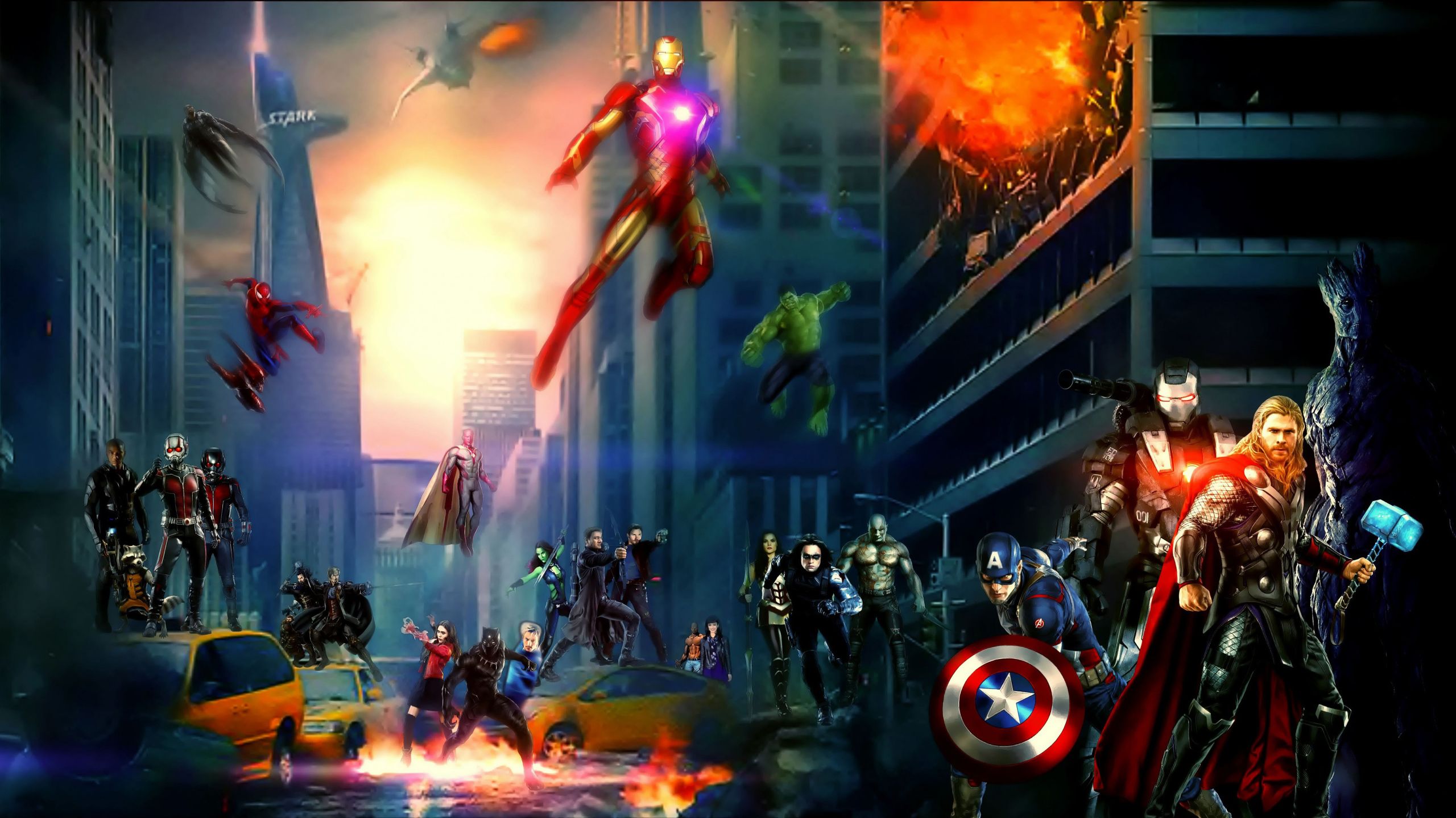 Marvel Cinematic Universe Superhero Artwork 1440P