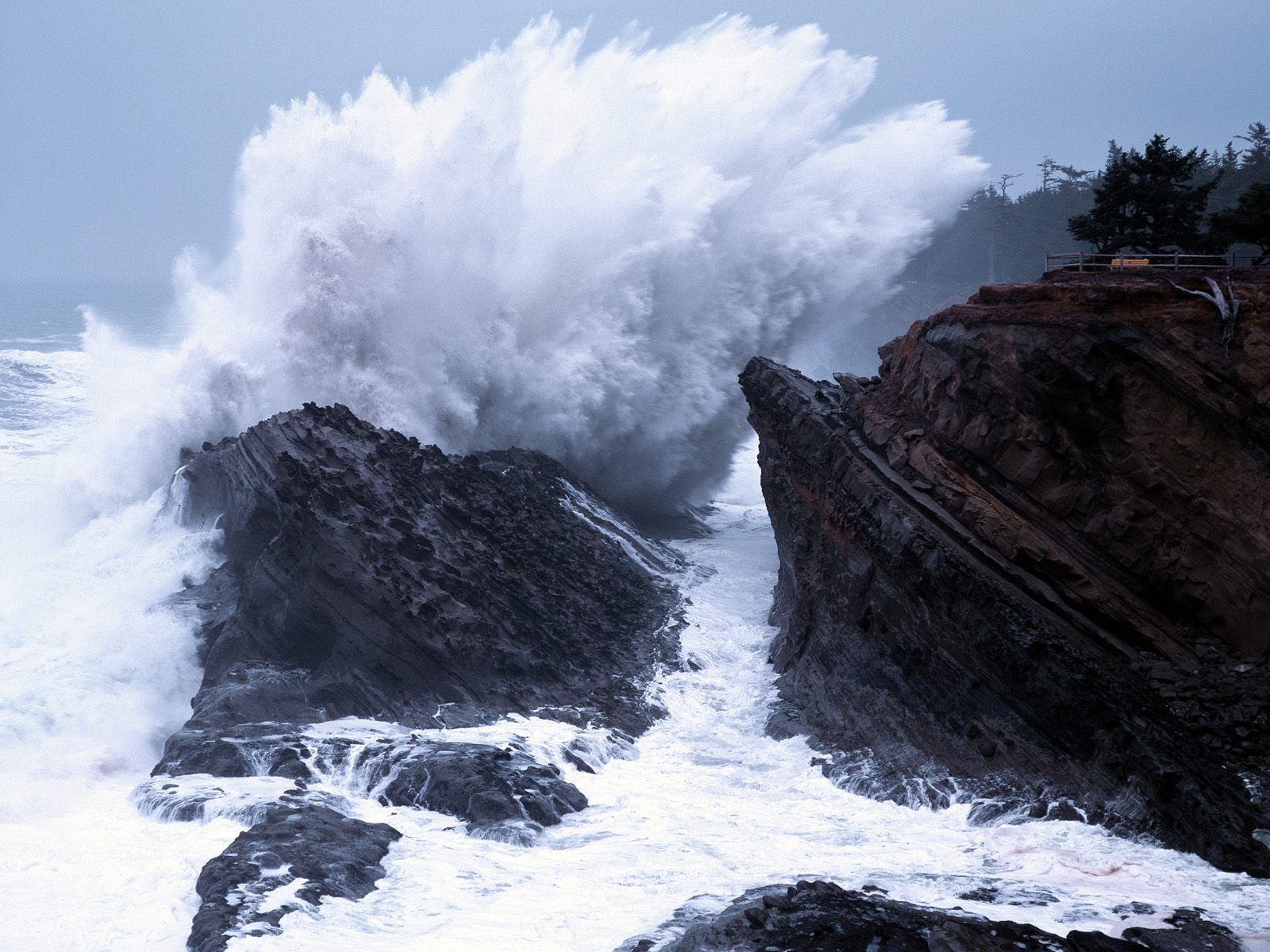 Free photo: Crashing Waves, Storm, Scenics