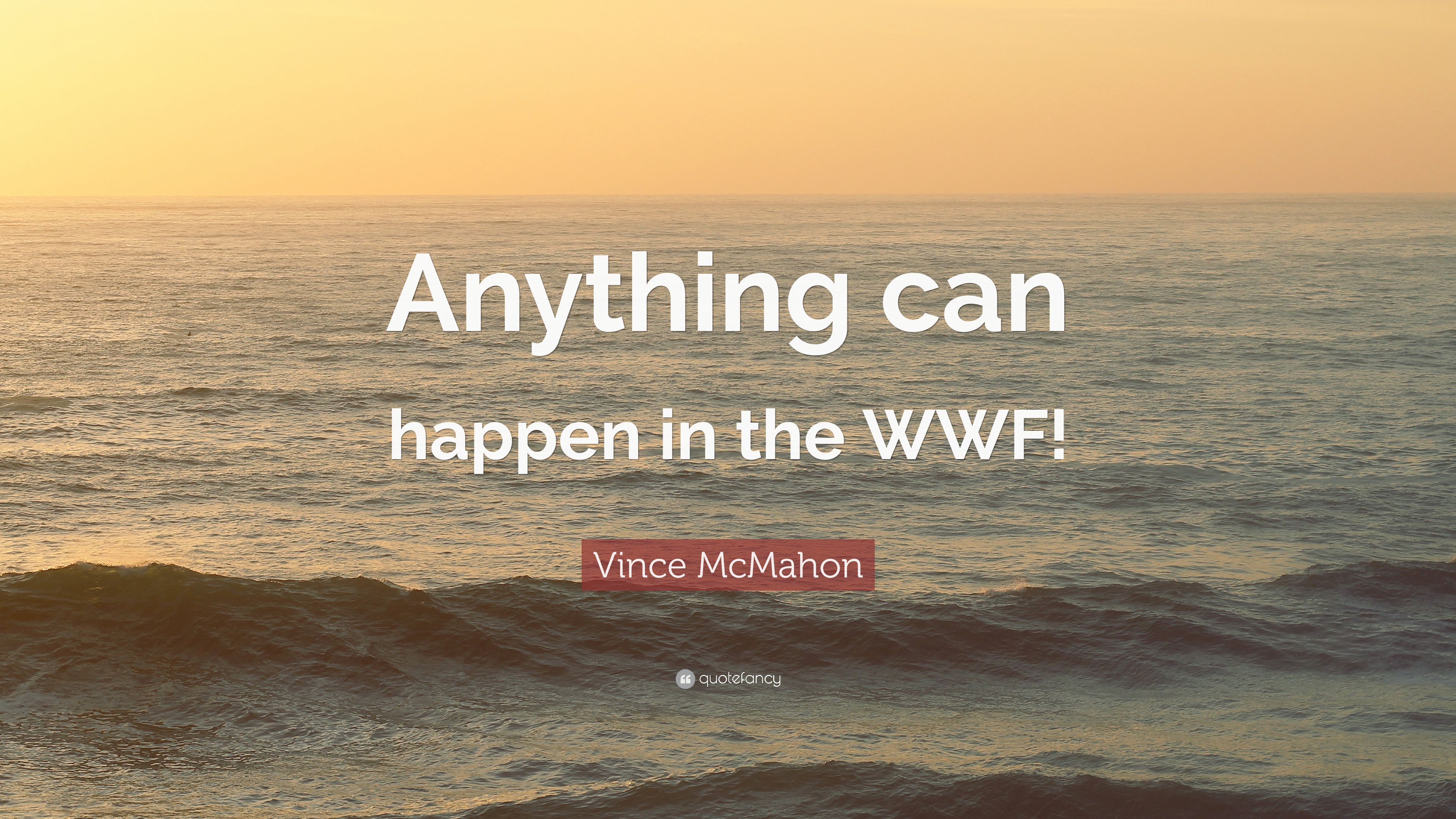Vince McMahon Quote: “Anything can happen in the WWF!” 7
