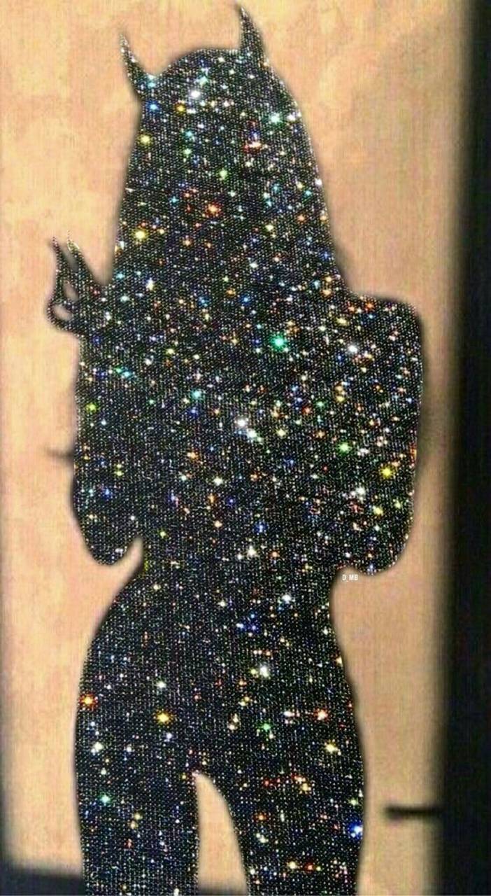 galaxy shadow girl wallpaper