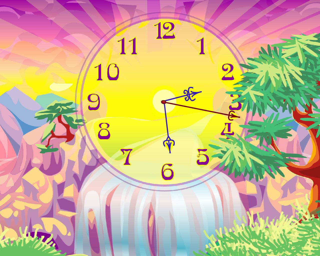Animated Clock Desktop Wallpaper