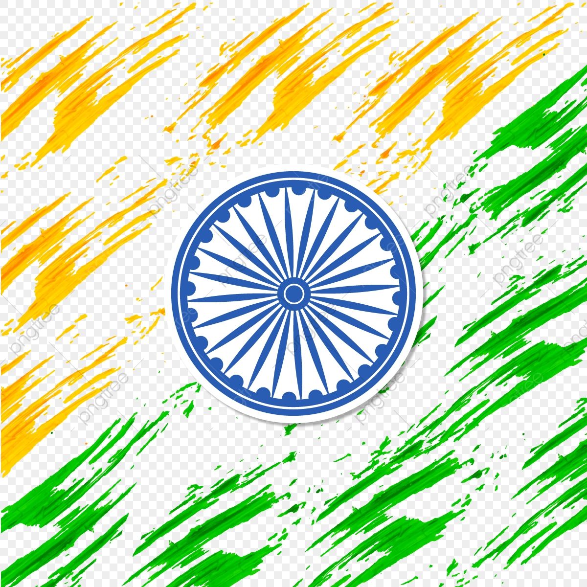 Abstract Indian Flag Background With Ashok Chakra Flag Of India, India Independence Day, Flag Of India, Abstract Background PNG and Vector with Transparent Background for Free Download