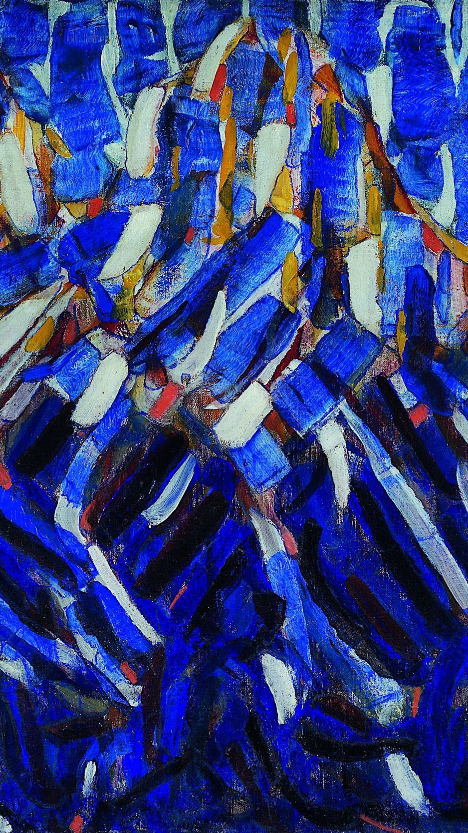 Download wallpaper 938x1668 christian rohlfs, abstraction, blue