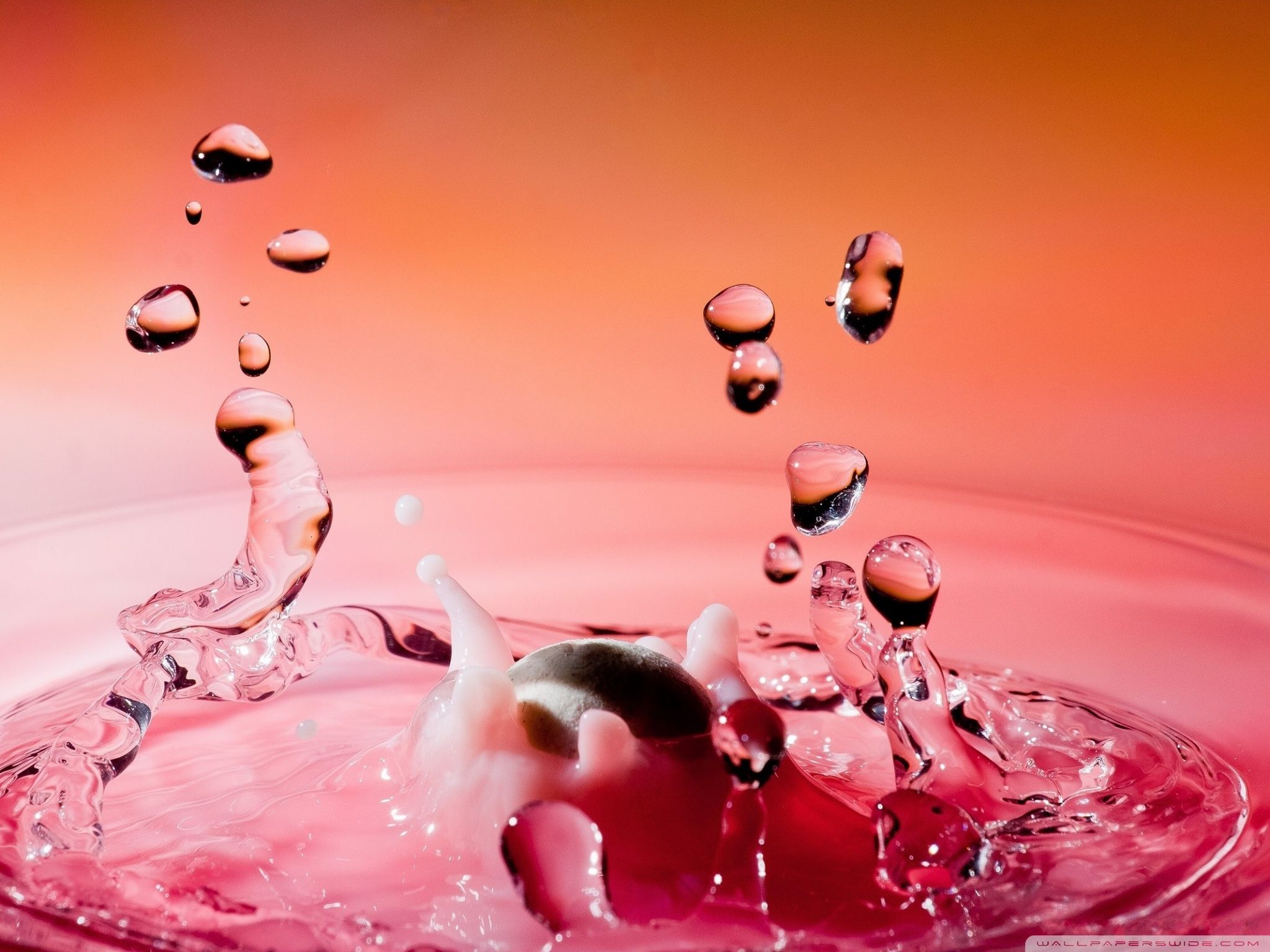 Pink Water Splash Ultra HD Desktop Background Wallpaper for 4K UHD TV, Tablet