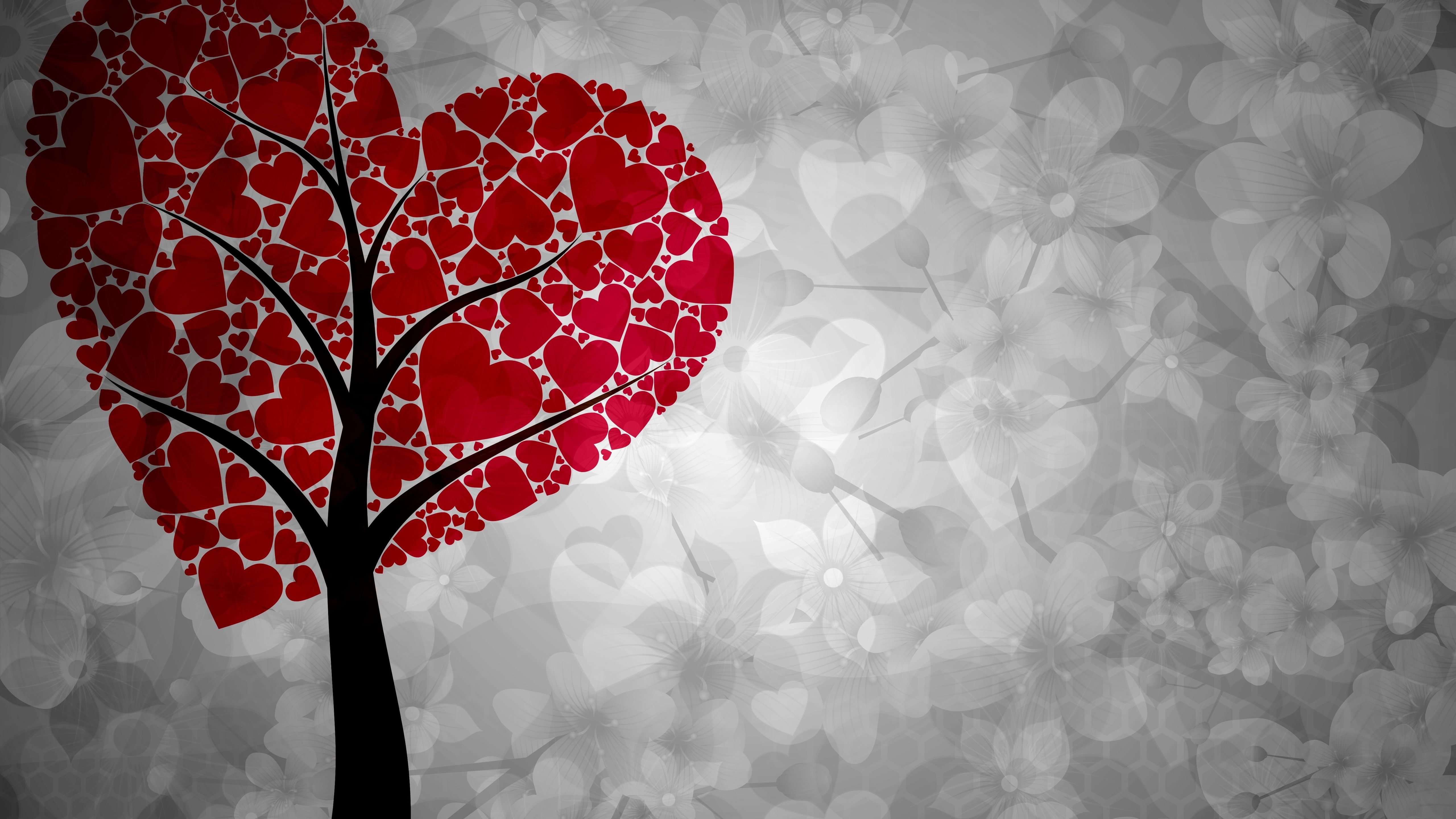 Artistic Heart Tree 5k HD 4k Wallpaper, Image