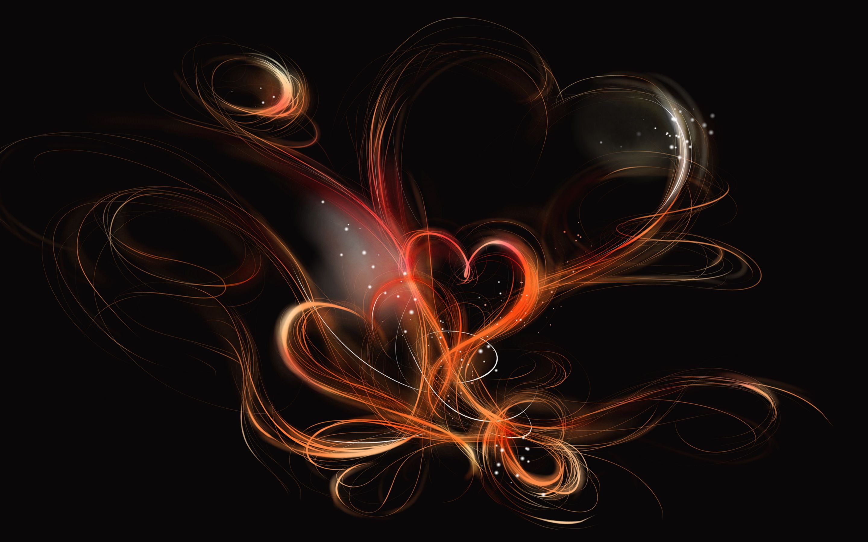 Sparkling Hearts HD Wallpaper