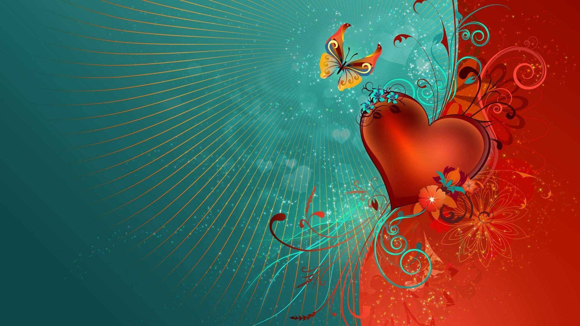 Love Heart Vector Art HD Wallpaper. Heart wallpaper, Valentines