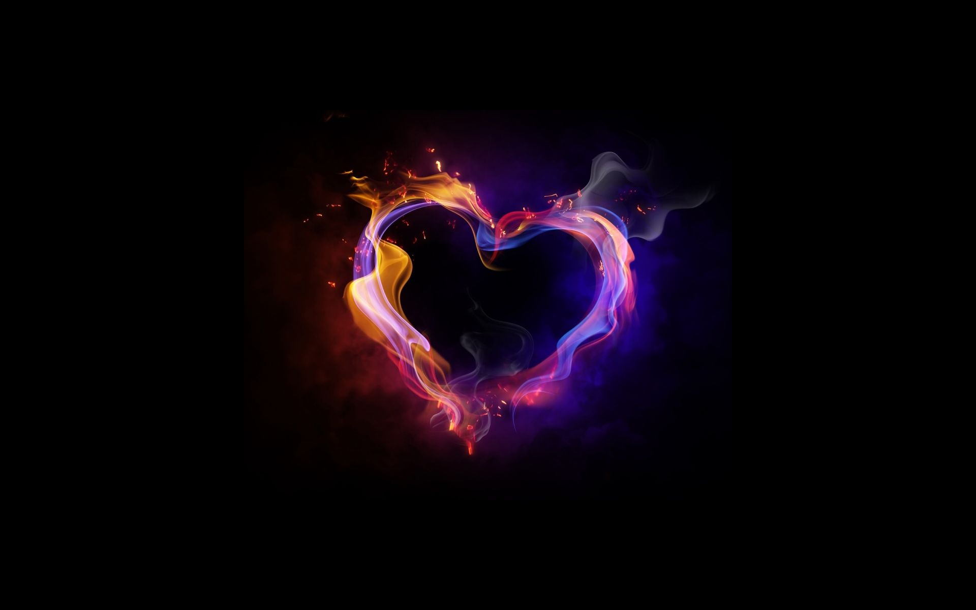 fire, Ice, Ying, Yang, Heart, Love, Romance, Emotion, Fire, Flames