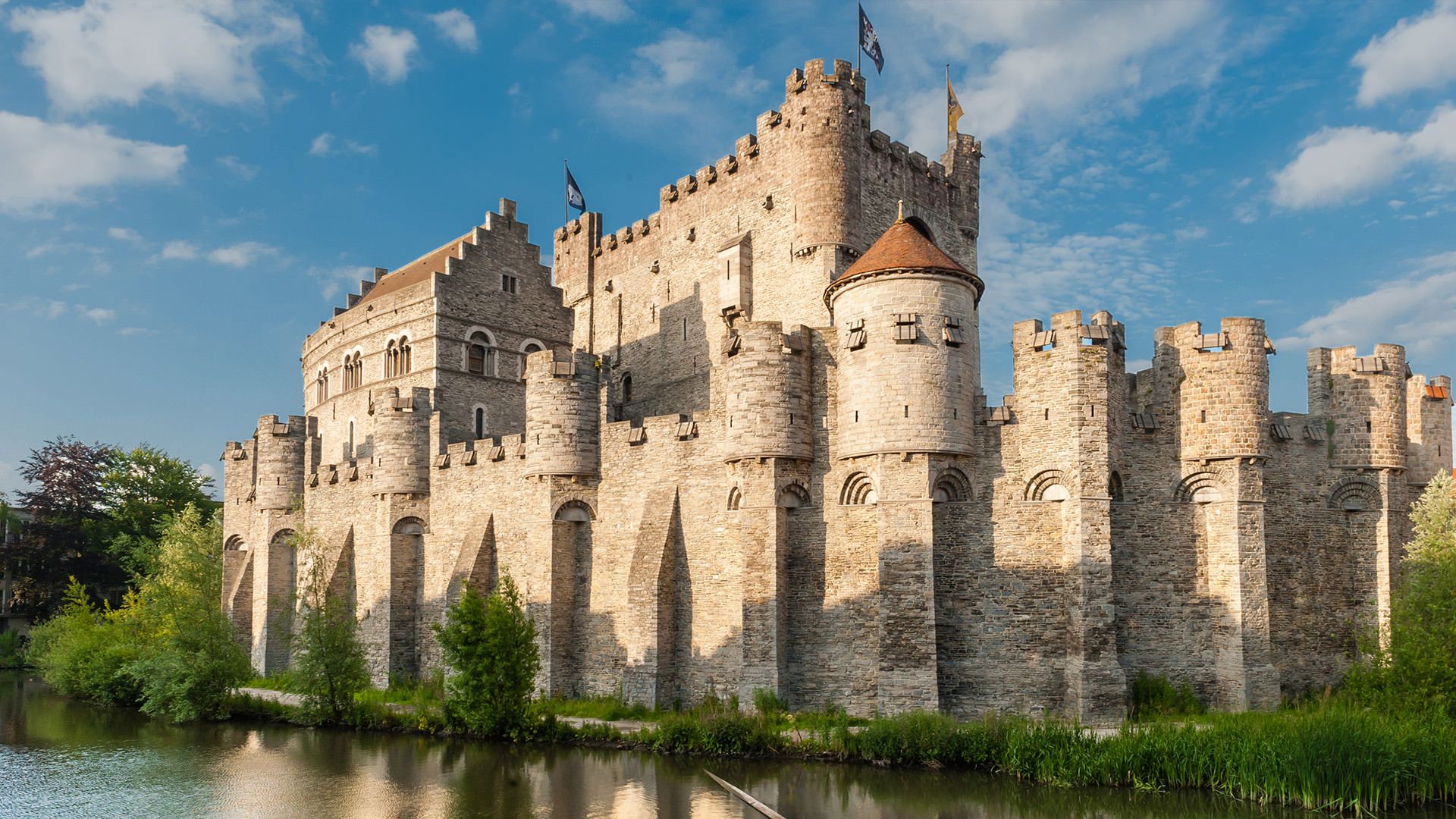 Gravensteen Castle, Ghent, Belgium [1920x1080]