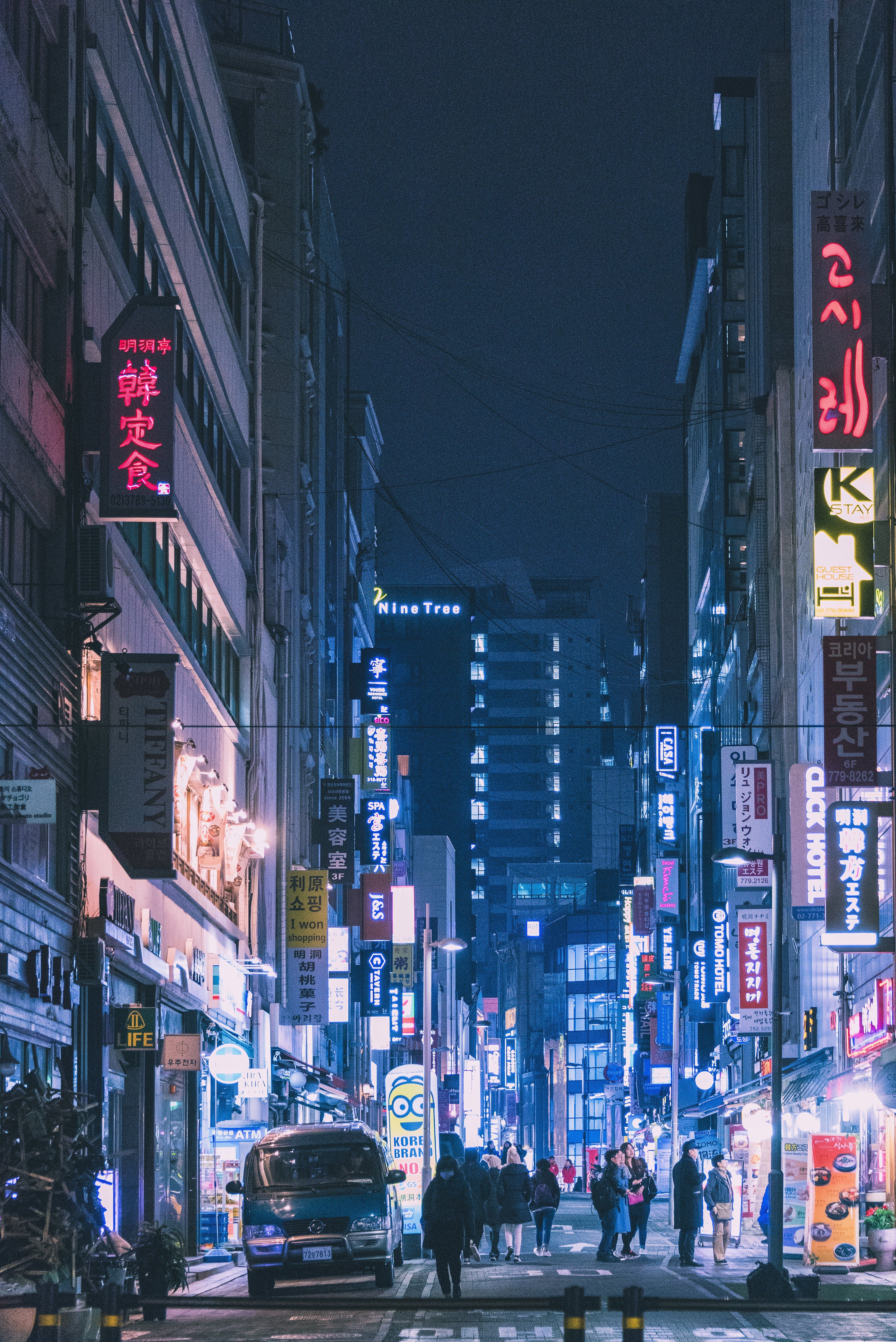 Street In Seoul, South Korea (x Post From R Cityporn). IPhone X Wallpaper X Wallpaper HD