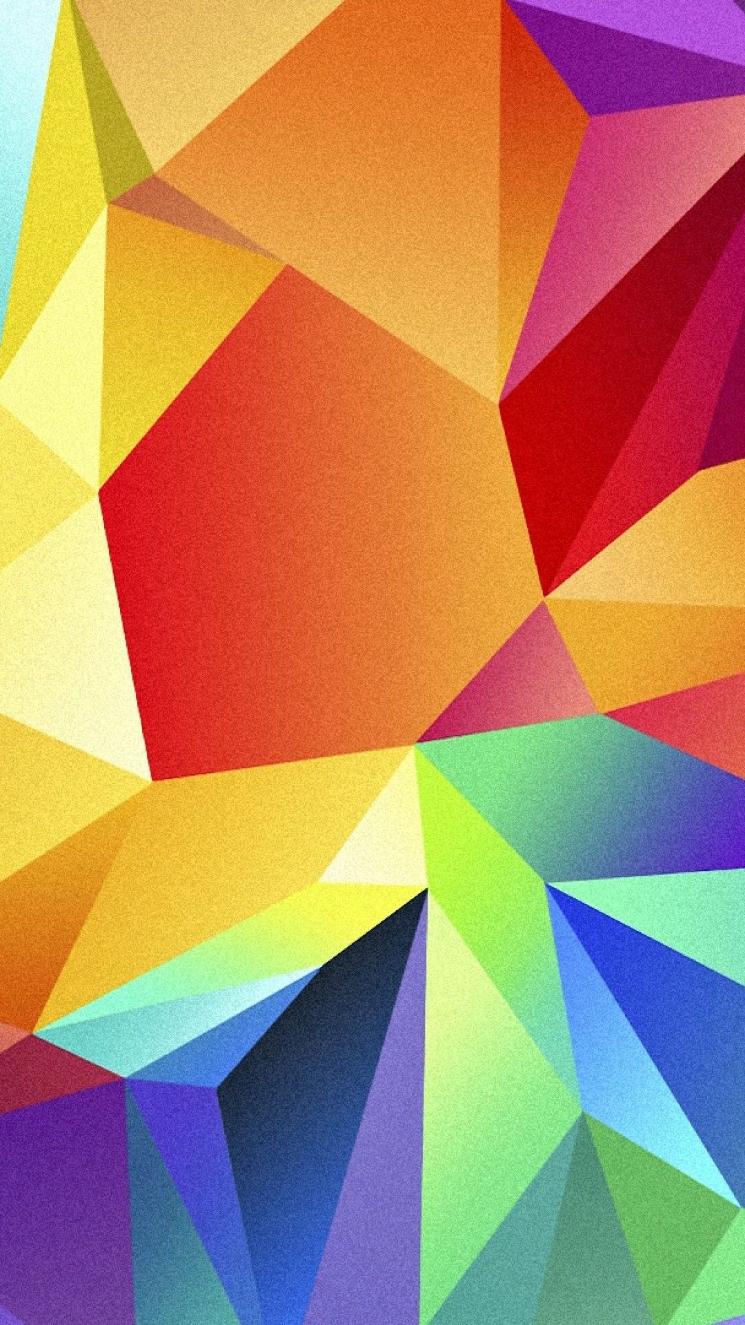 Wallpaper polygon, 4k, HD wallpaper, android, triangle, background, orange, red, blue, pattern, OS