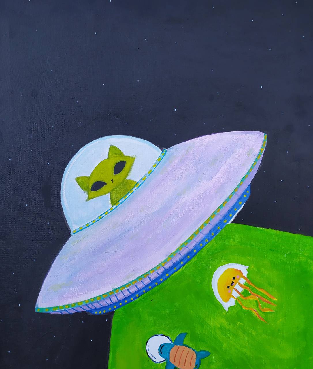 Pintura Ovni wallpaper