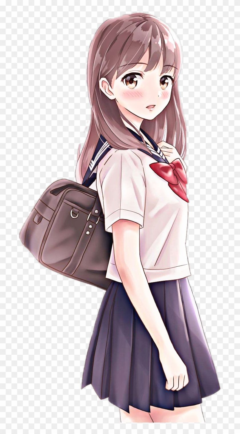 anime #girl #school #schoolgirl #student #beautiful Girl