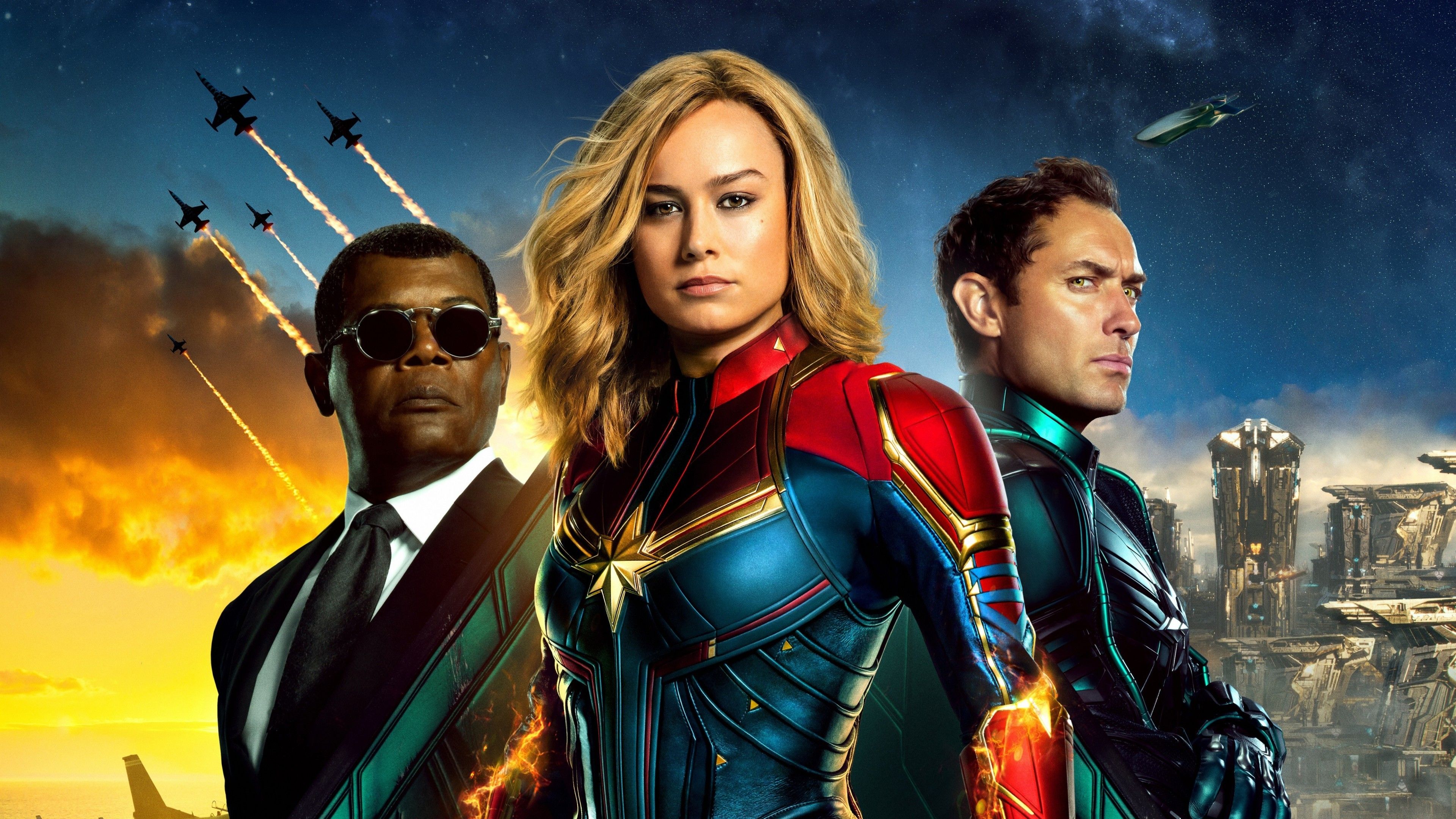 Download 3840x2160 Captain Marvel, Brie Larson, Artwork, Superhero