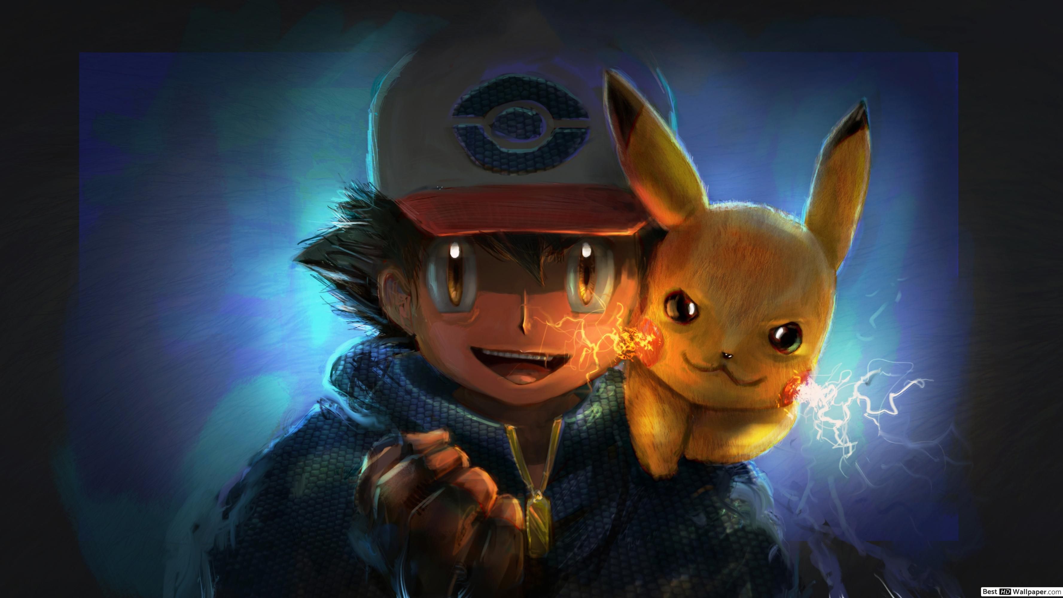 Pokemon Ketchum & Pikachu HD wallpaper download