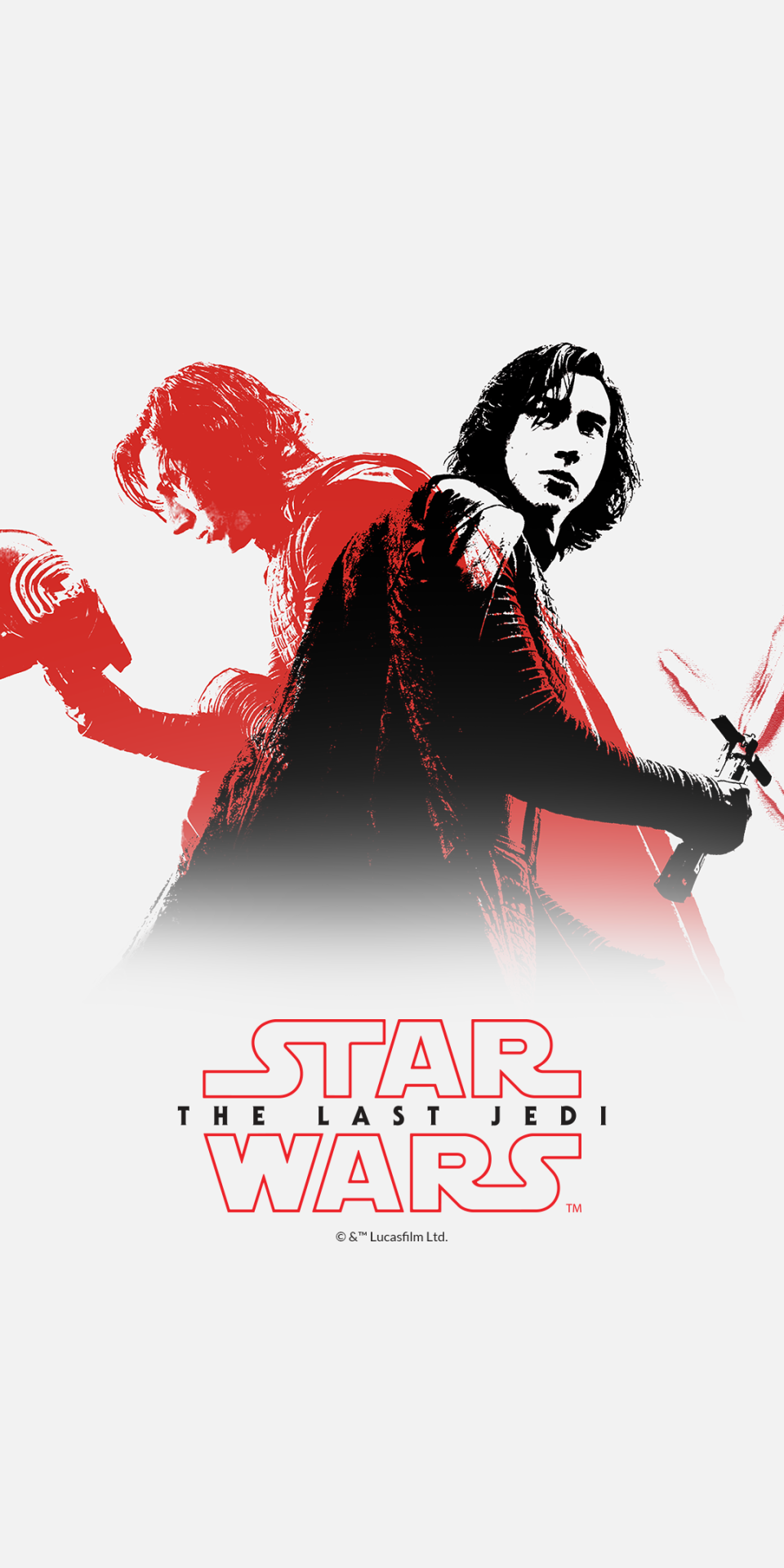 OnePlus 5T Star Wars edition mobile wallpaper featuring Kylo Ren