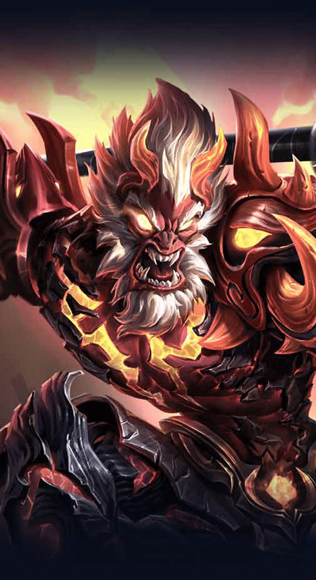 Wukong Embers Skin Wallpaper V1 Of Valor Wukong Fire