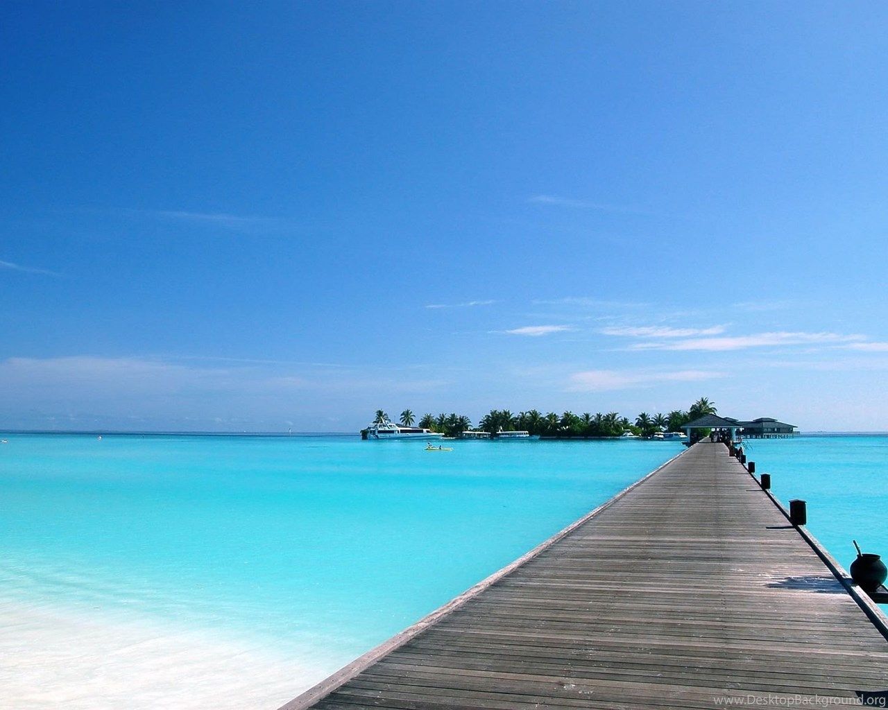 Tropical Paradise Island Wallpaper Desktop Background