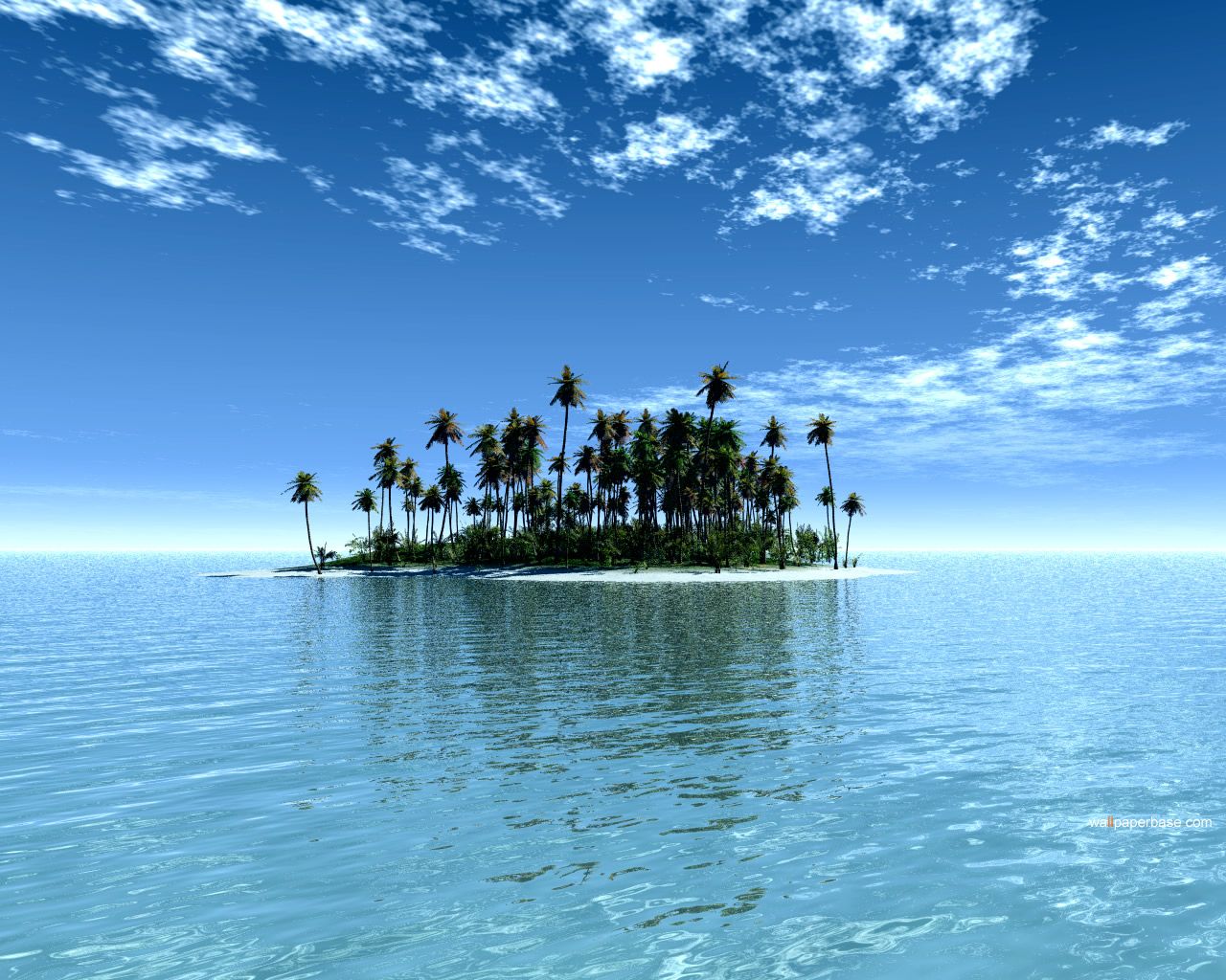 3D Paradise Island Wallpaperx1024