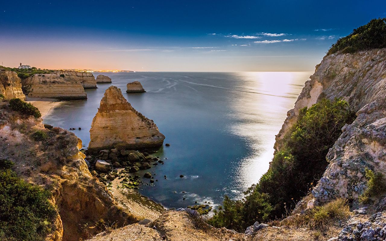 Wallpaper Portugal algarve atlantic ocean Rock Ocean Nature Sky
