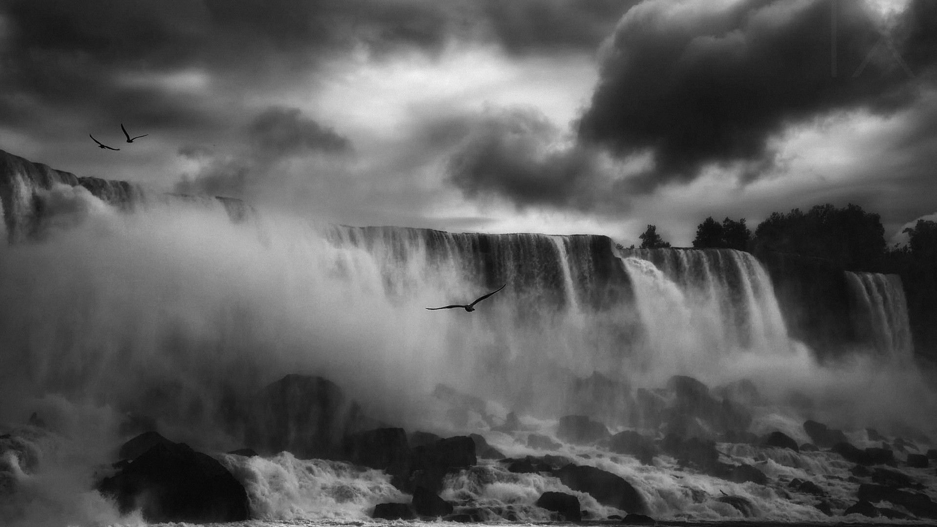 Black And White Waterfall Wallpapers - Wallpaper Cave