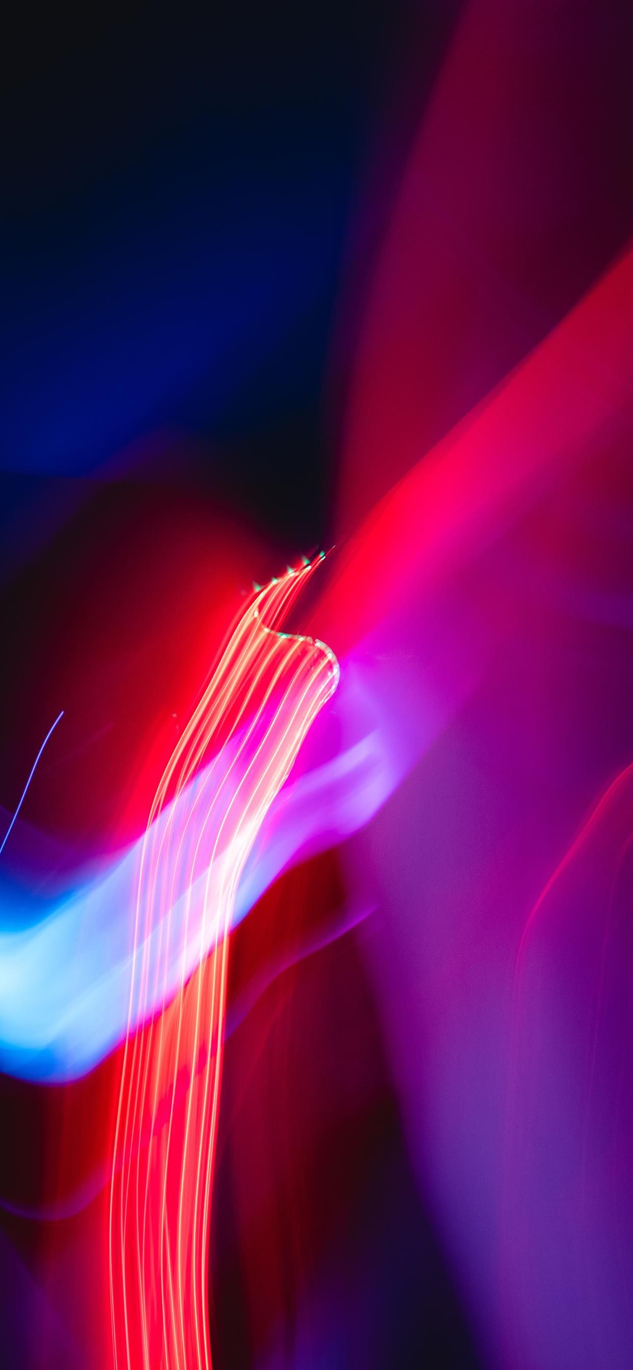 turned on red and blue lights iPhone 11 Wallpaper Free Download