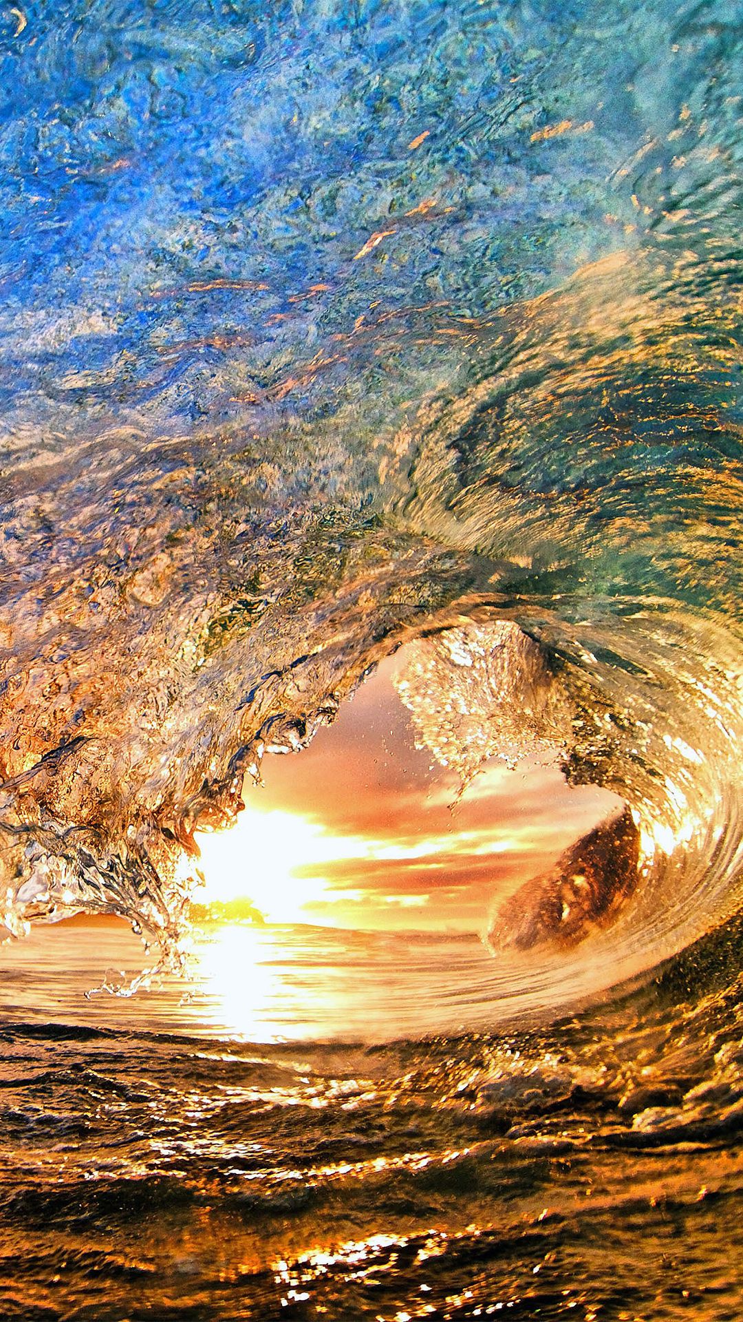 Sunset Wave iPhone Wallpaper HD