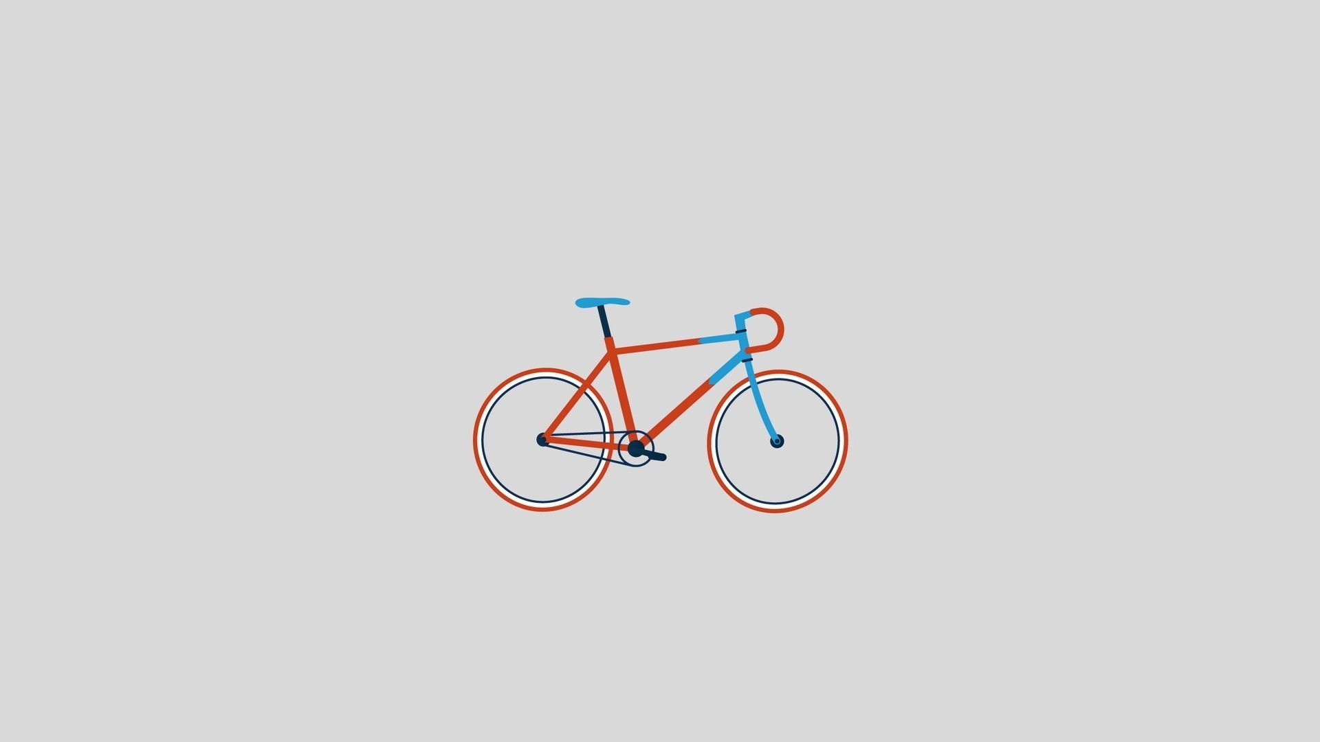 Bicycle Sports Drawing Minimalism Wallpaper - [1920x1080]