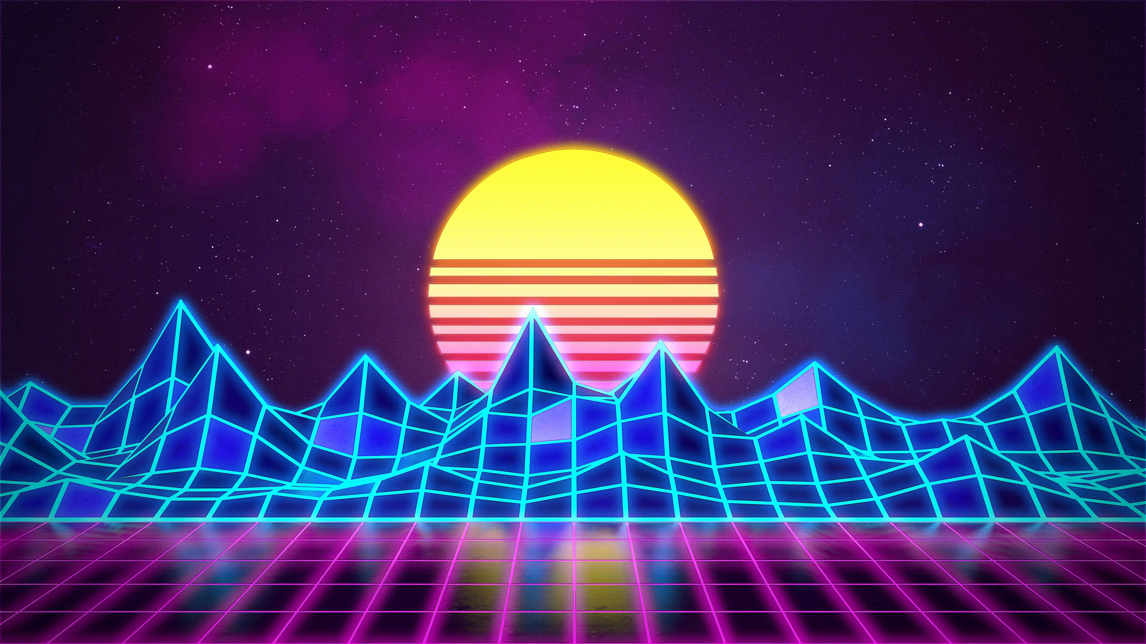 Retro Neon Background Fresh Synthwave Wallpaperafari