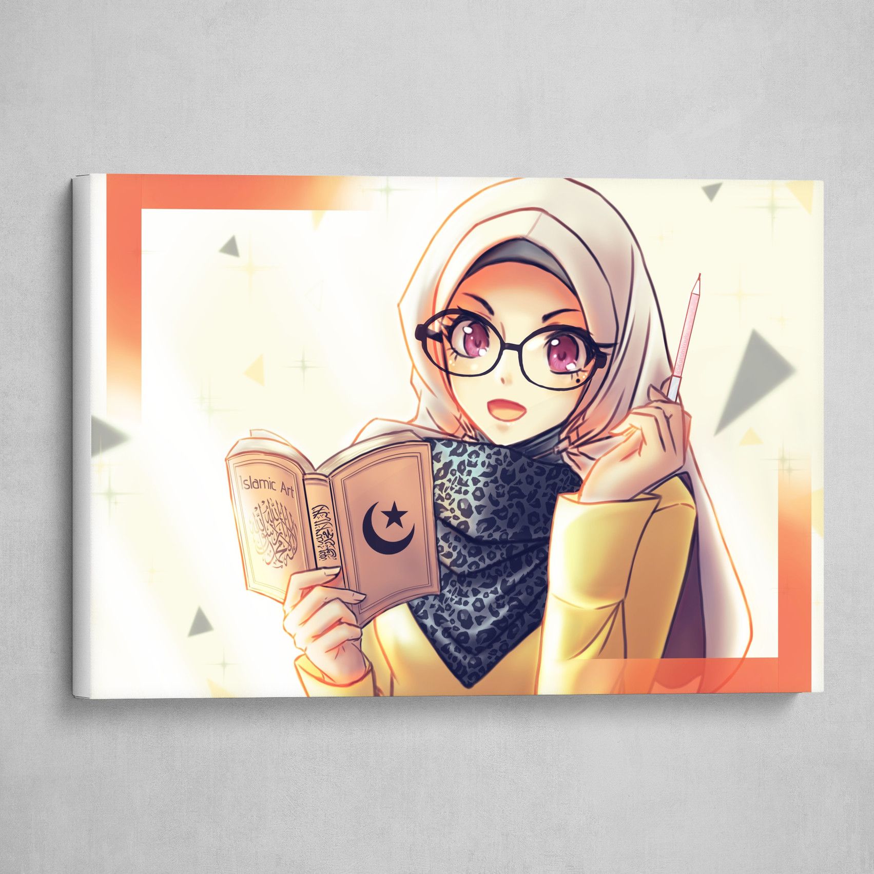 Muslim girl wallpaper. Canvas Print