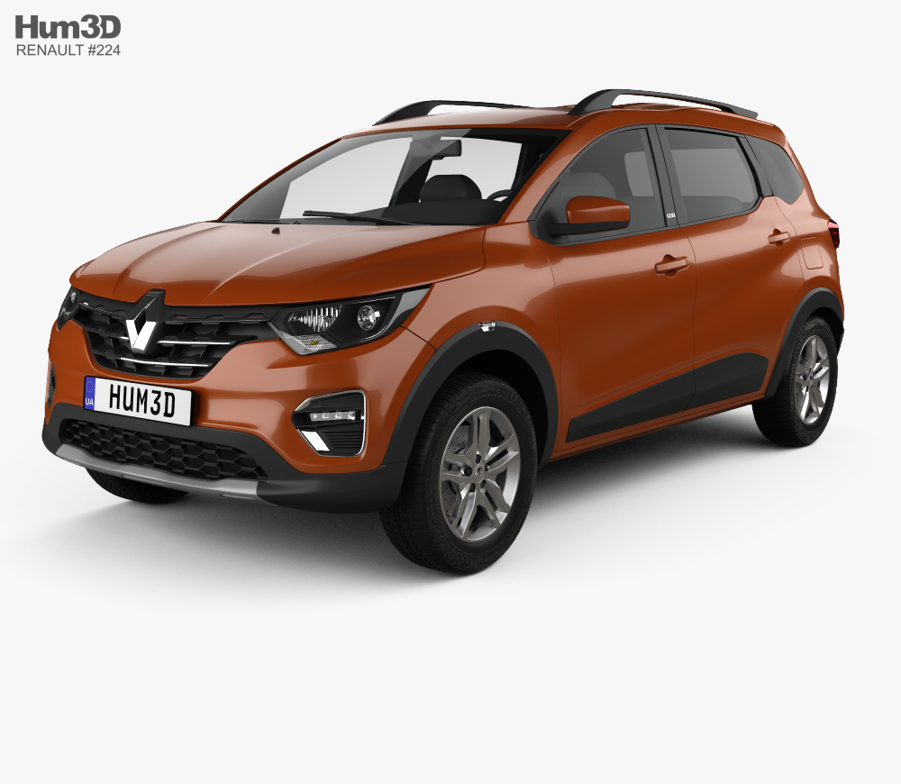 3D model of Renault Triber 2020. Renault, 3D model, Model