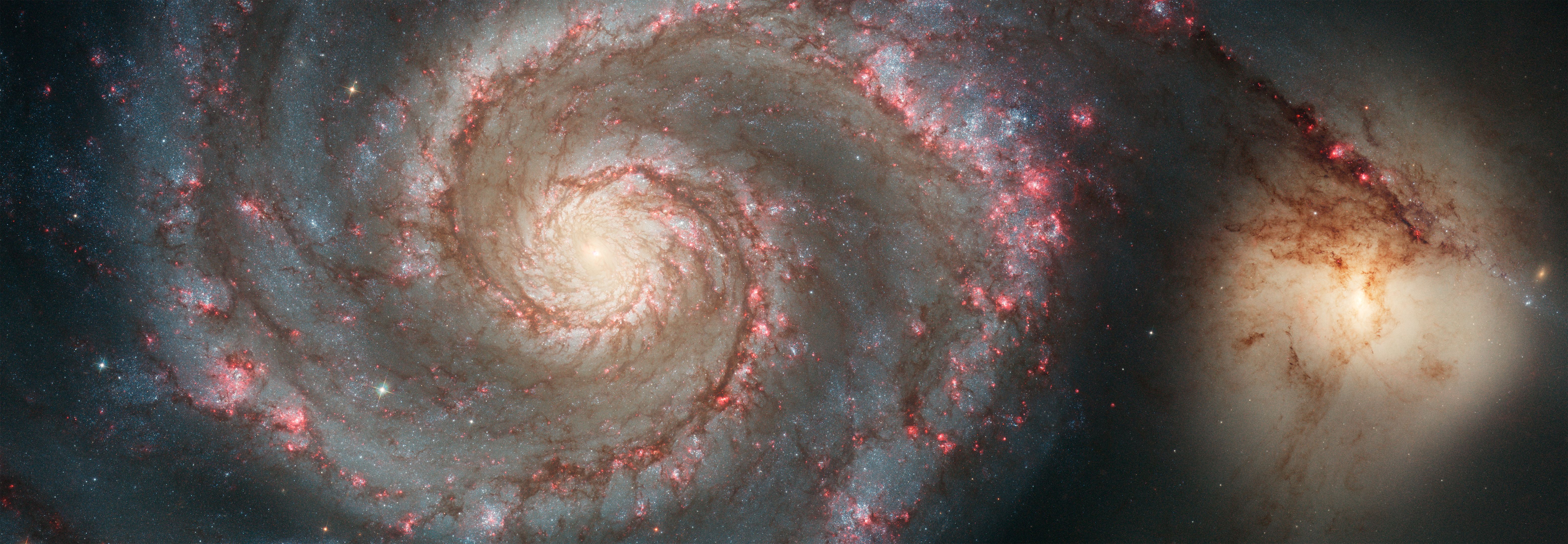 M the Whirlpool Galaxy [6225 x 2160]