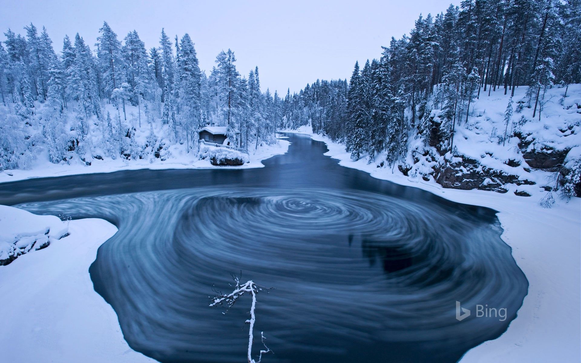 Whirlpool in Myllykoski scenic area, Oulanka National Park