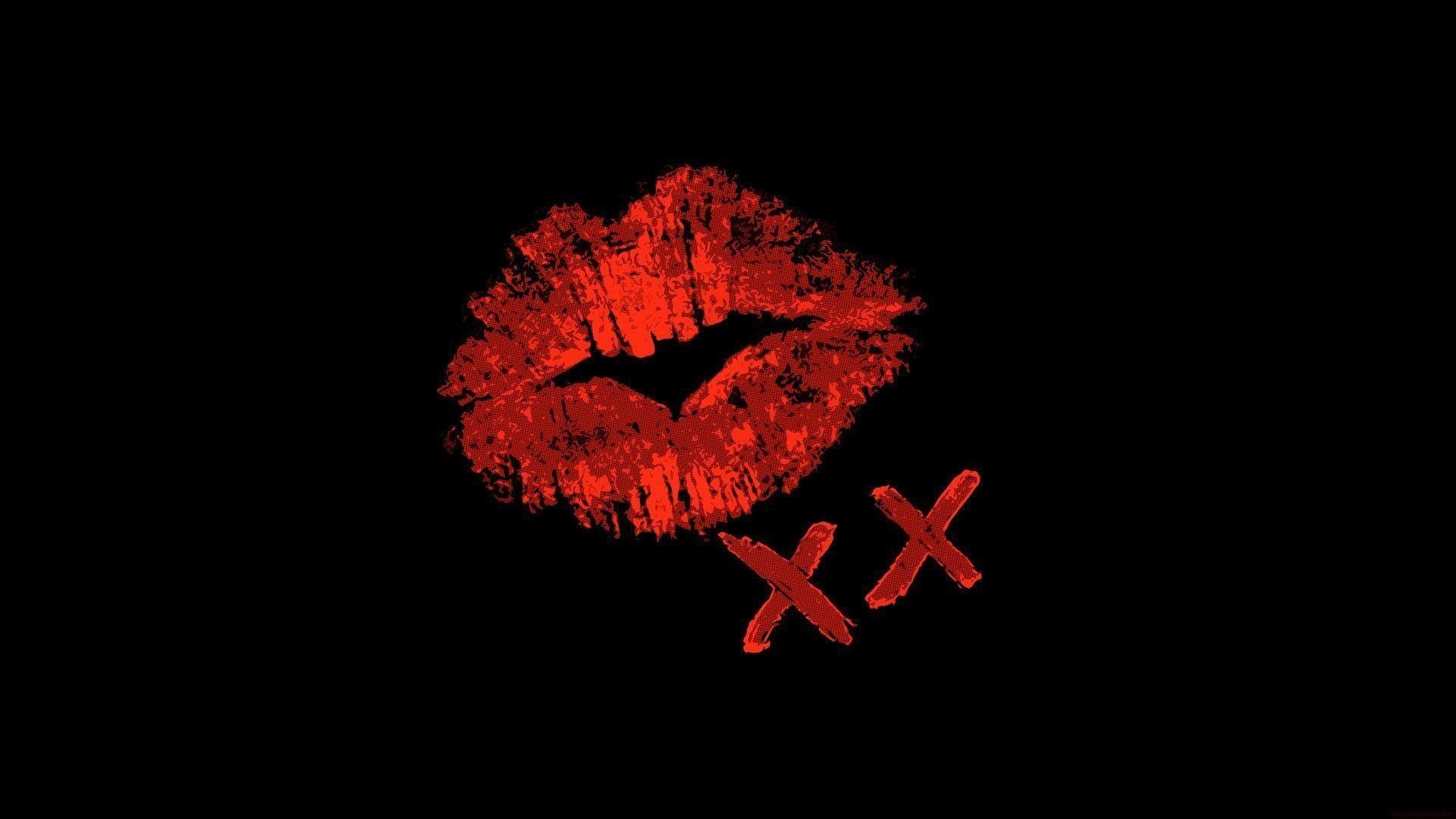 Red Lips Background