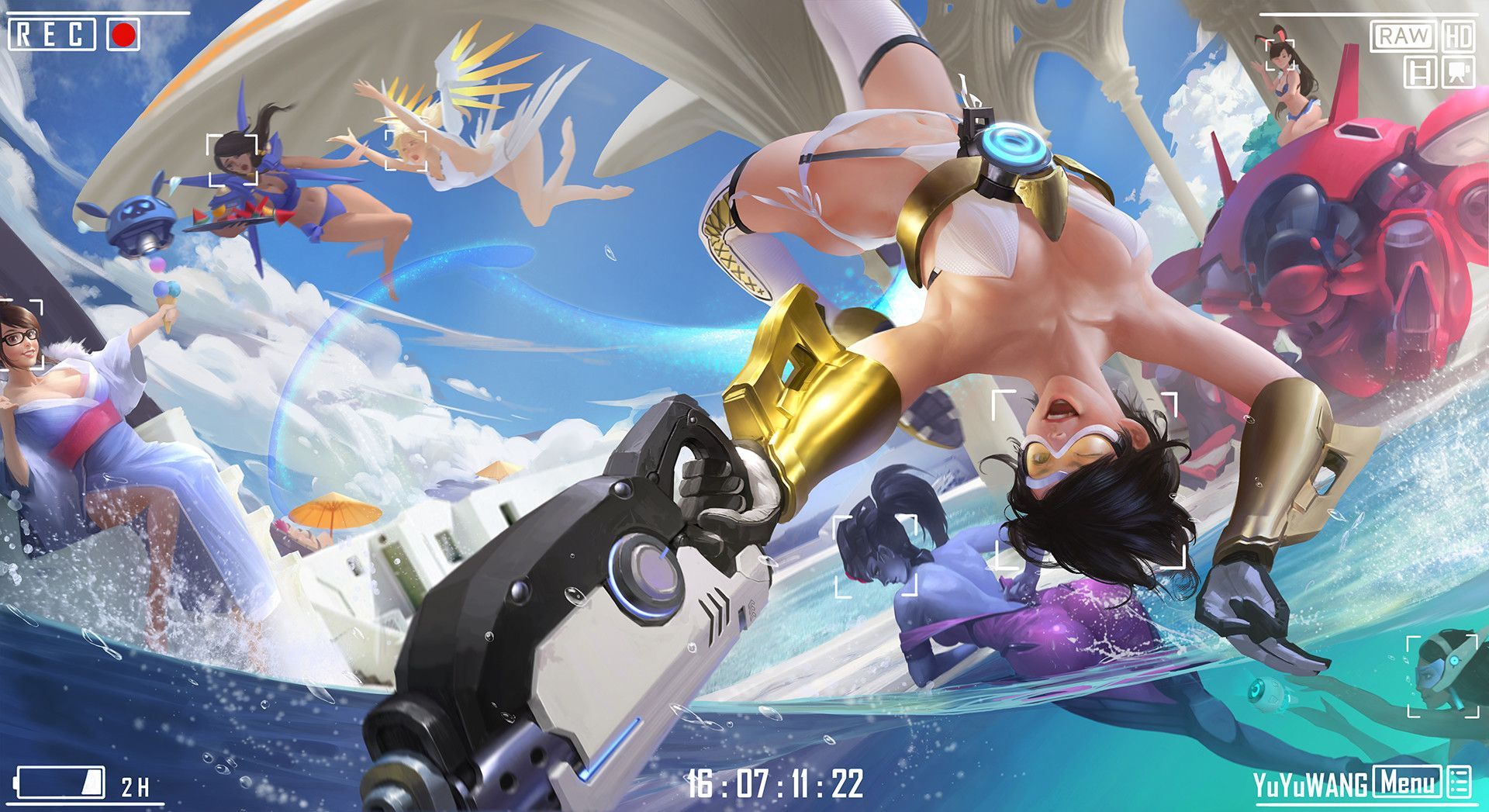 Overwatch Summer Fun, YuYu Wang. Overwatch Tracer