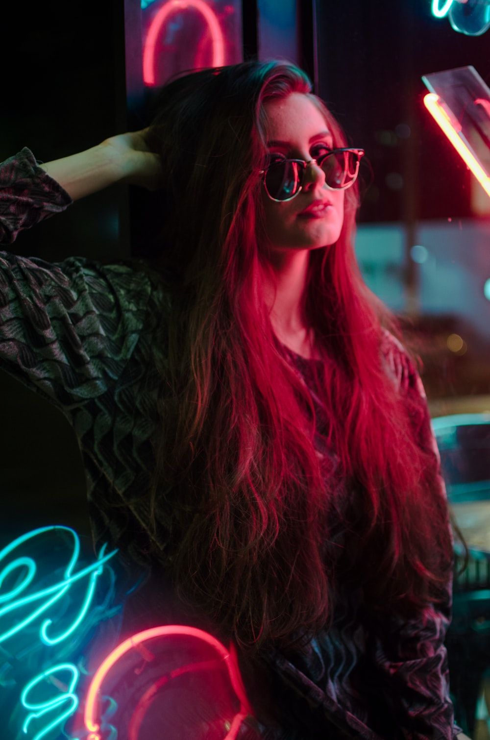 Neon Girl Picture. Download Free Image
