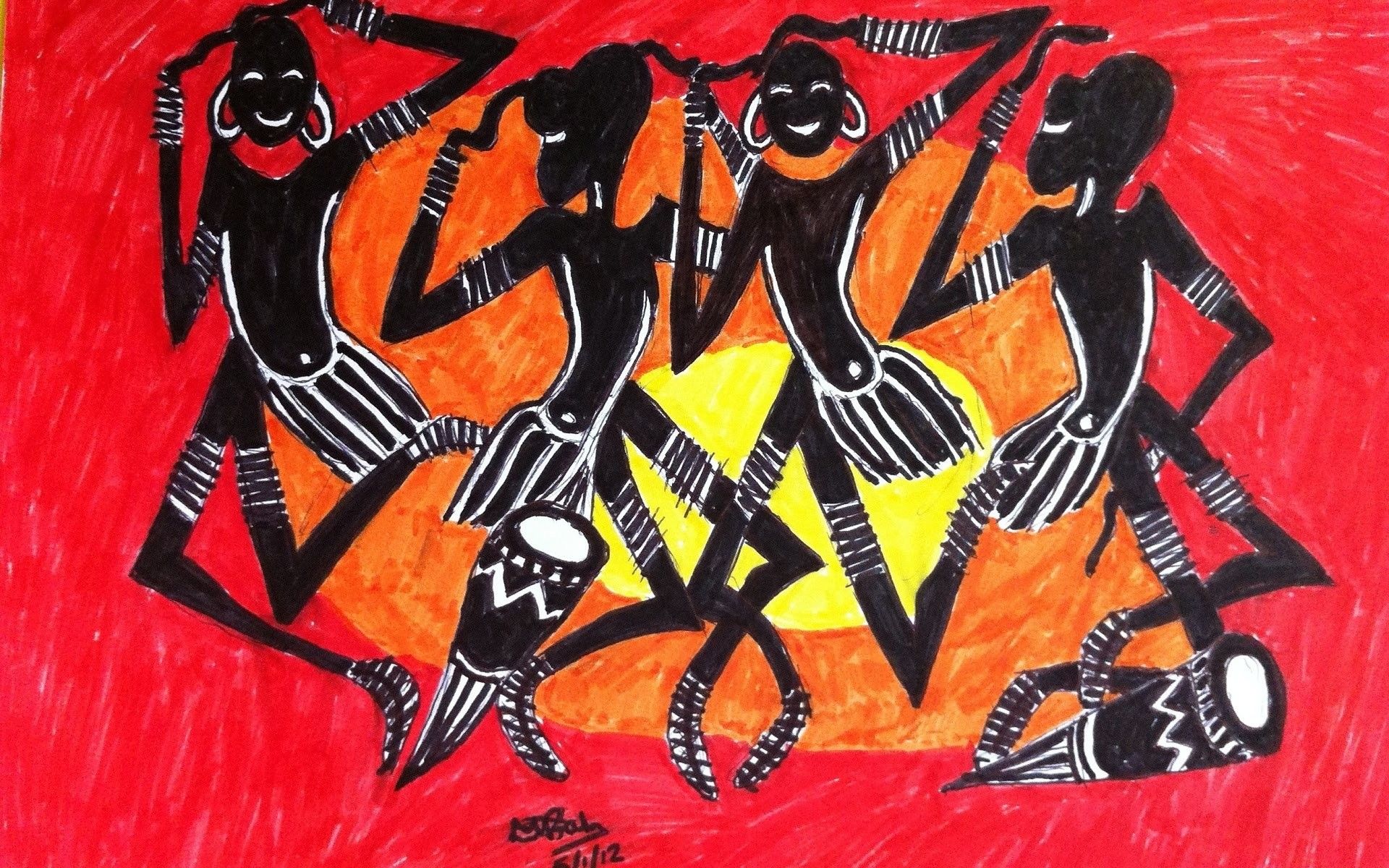 African Tribal Wallpaper