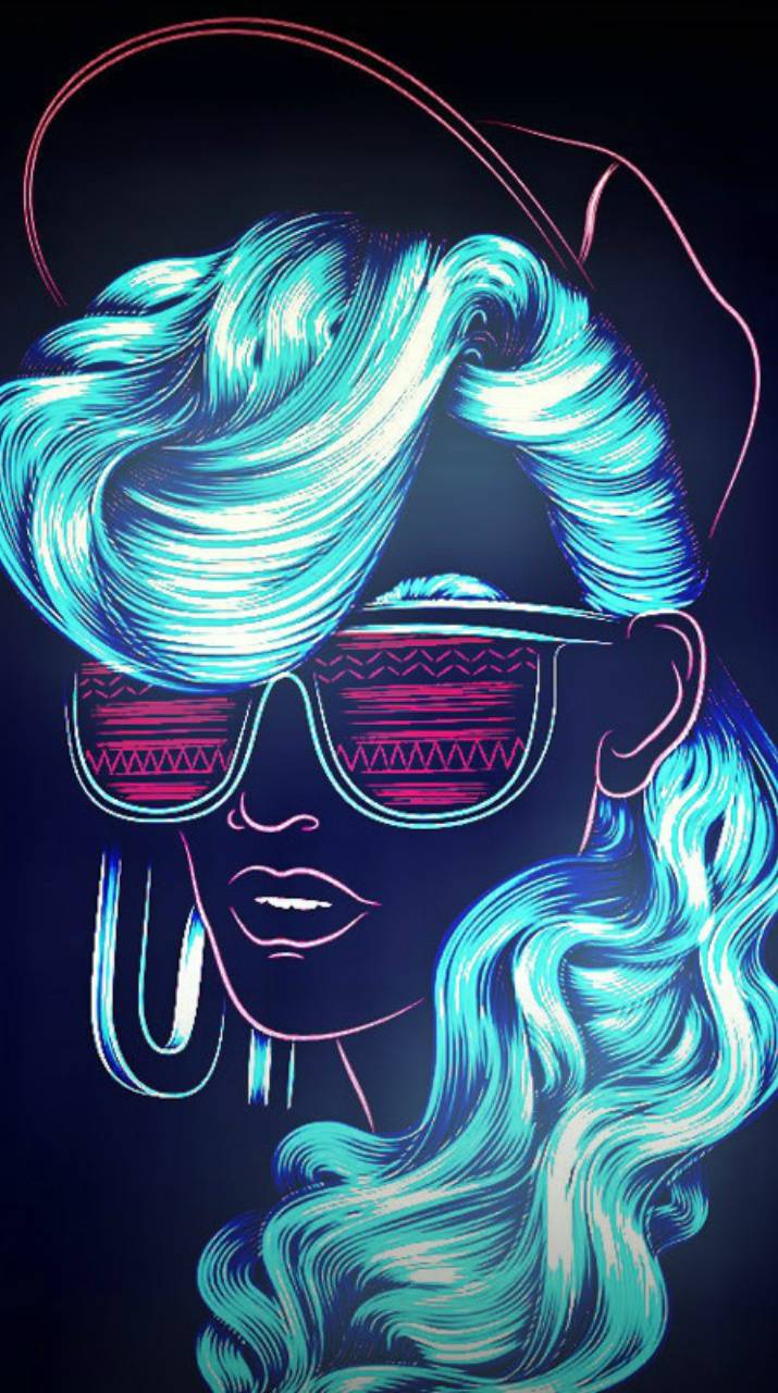 Neon Girl Wallpaper Free Neon Girl Background