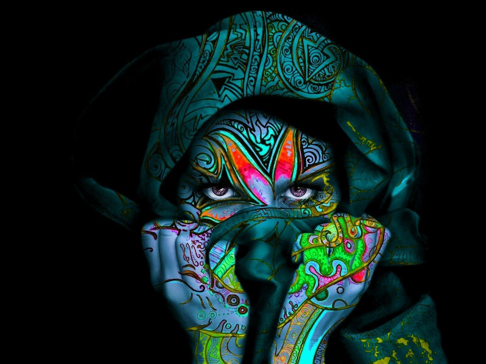 Neon Mystique compo 01 Wallpaper and Background Imagex1200