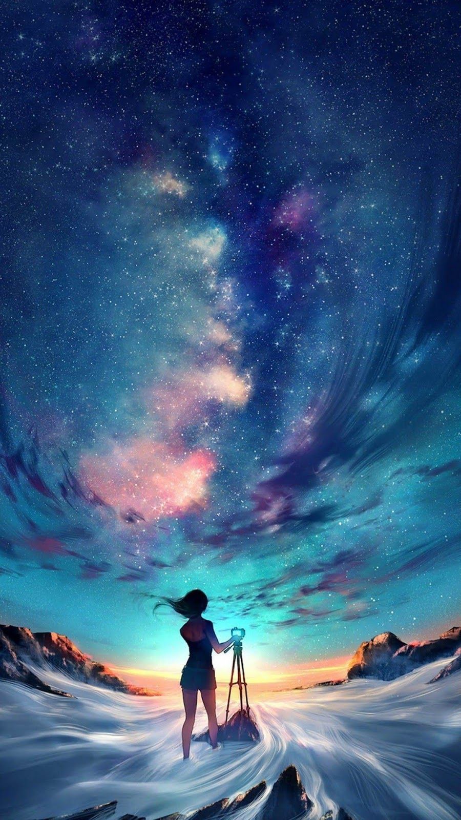 Before the Milky Way. Anime scenery, Scenery, Nature photography