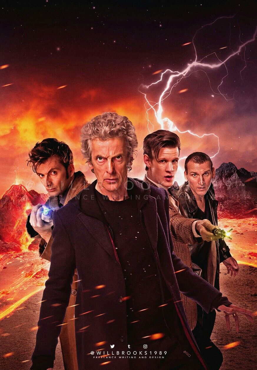 DOCTORS 9th, 10th, 11th AND 12th Doctor Who poster wallpaper #doctorwho #drwho. Doctor who wallpaper, Doctor who, Doctor who art