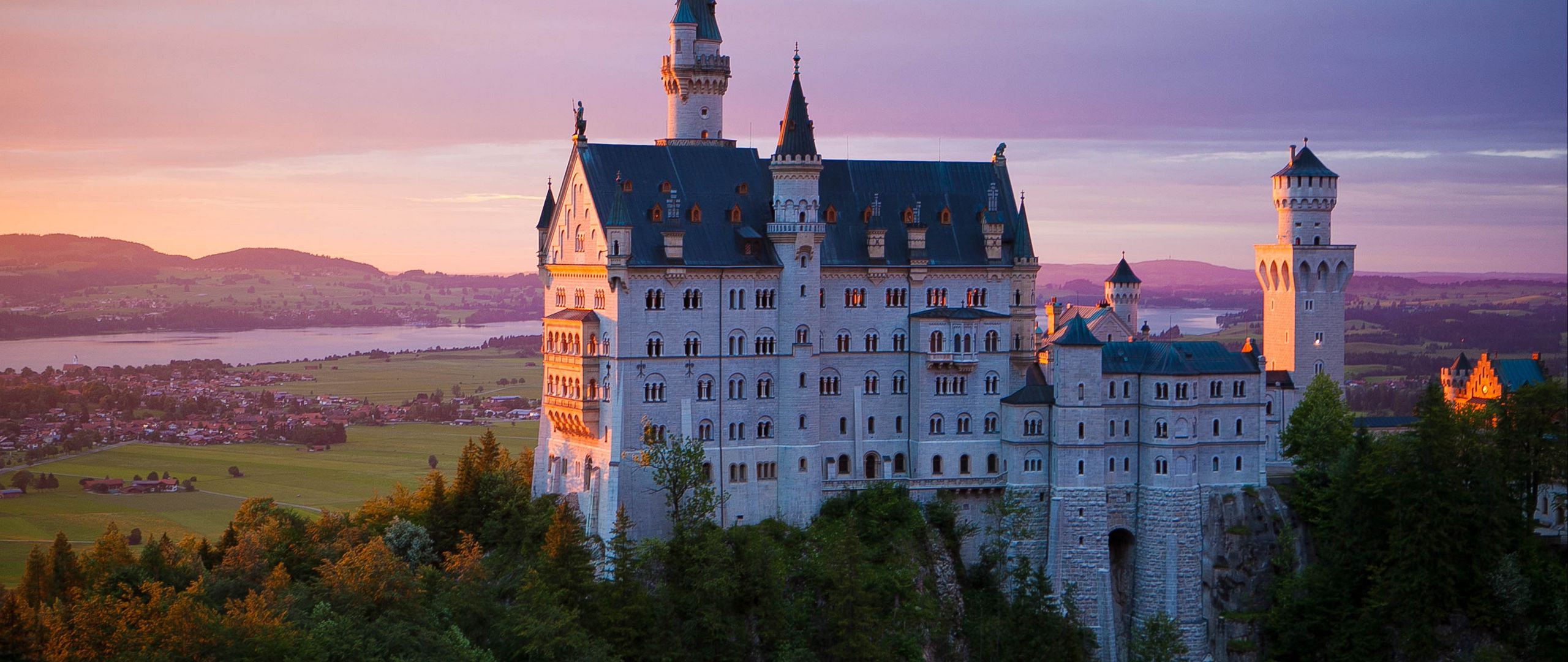 Download wallpaper 2560x1080 castle, neuschwanstein castle